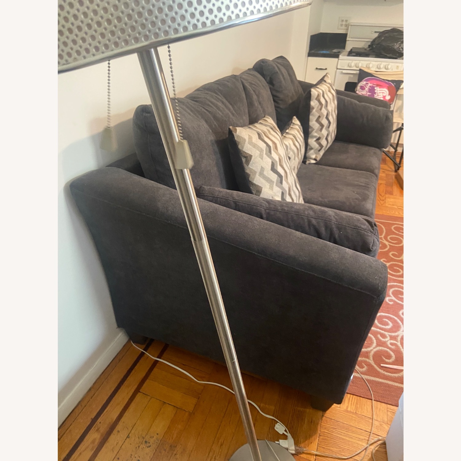 Light Gray Polyurethane 3+ Seater Sofa - image-3