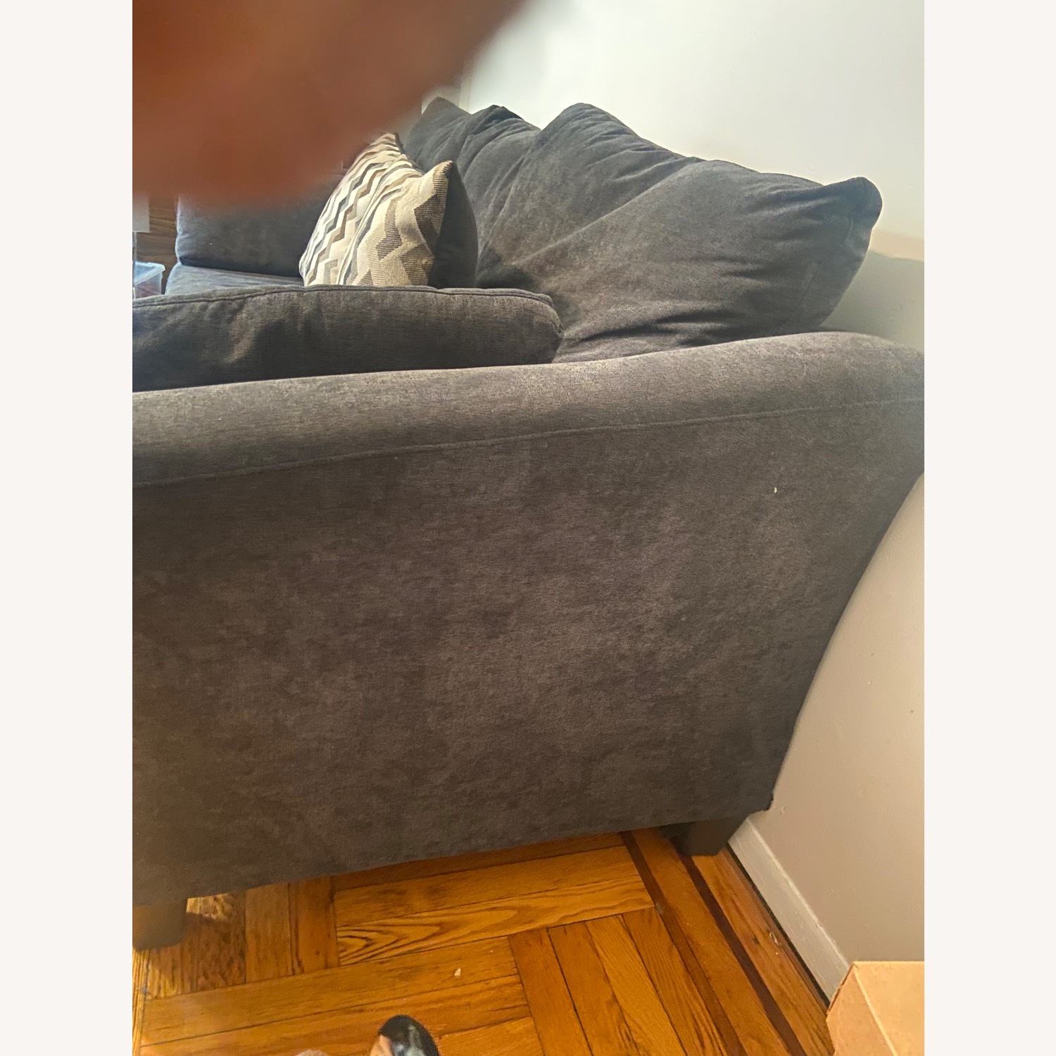 Light Gray Polyurethane 3+ Seater Sofa - image-5