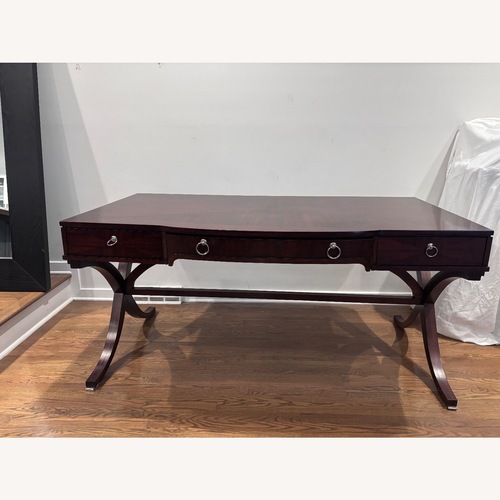 Used Dark Brown Wood Desk for sale on AptDeco