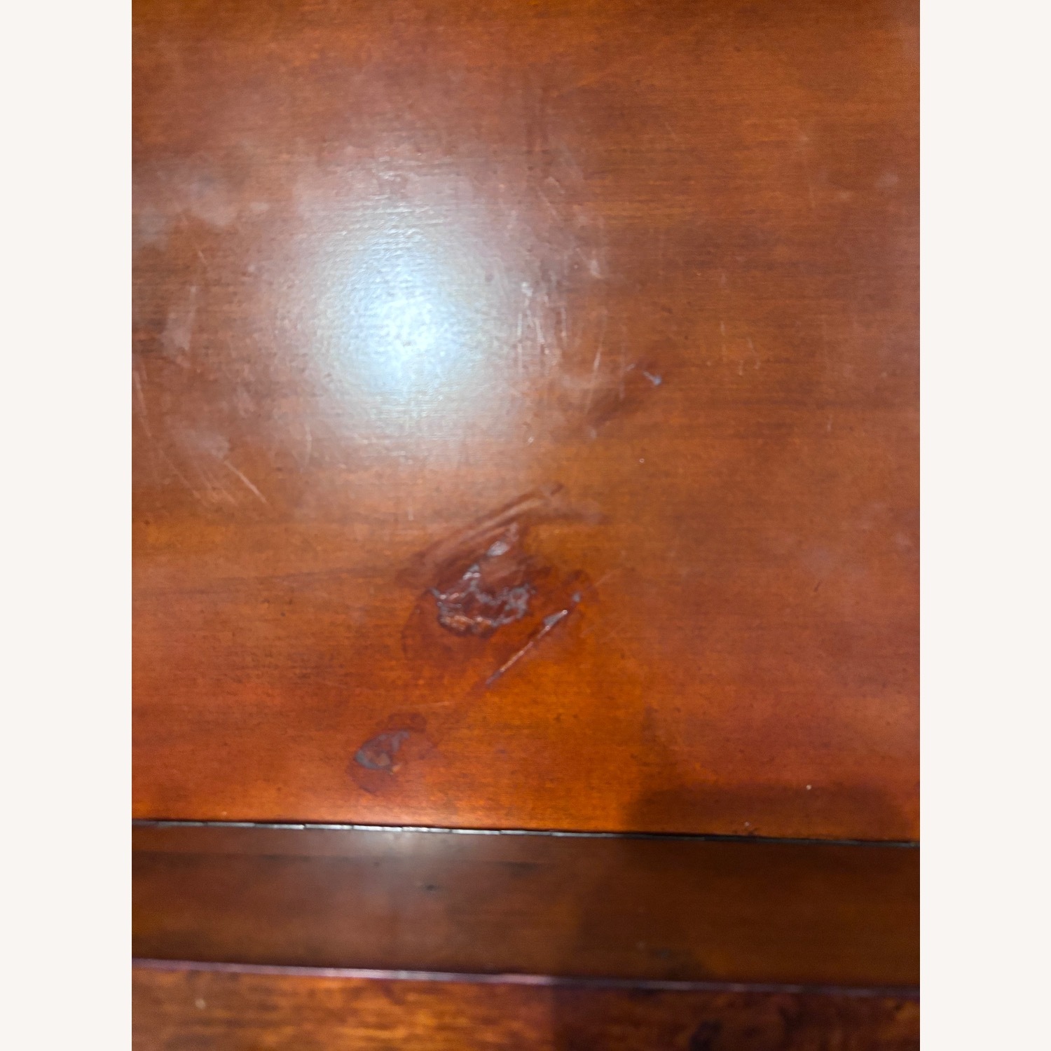 Dark Brown Wood Desk - image-5