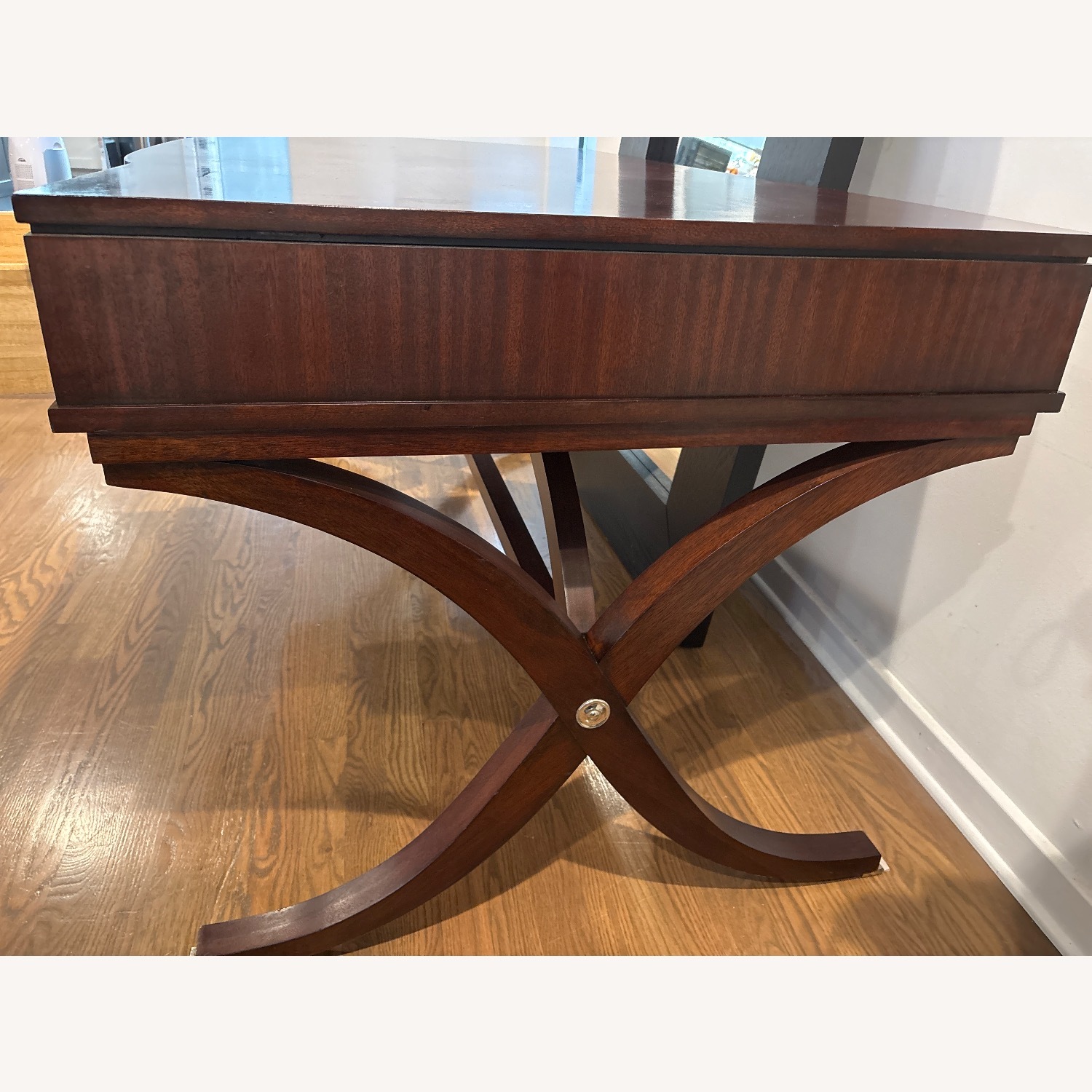 Dark Brown Wood Desk - image-3