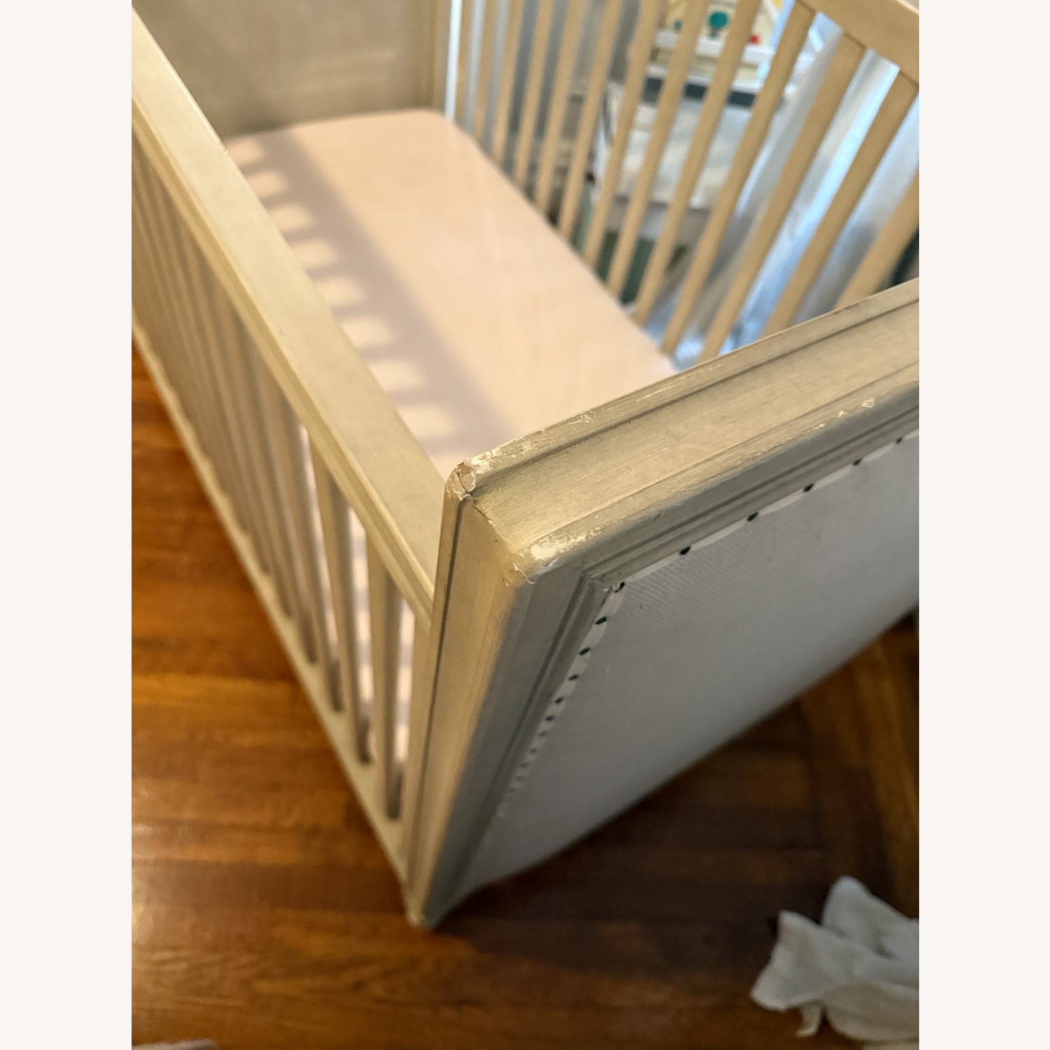 Restoration Hardware Baby & Child Marcelle Light Gray Crib - image-3