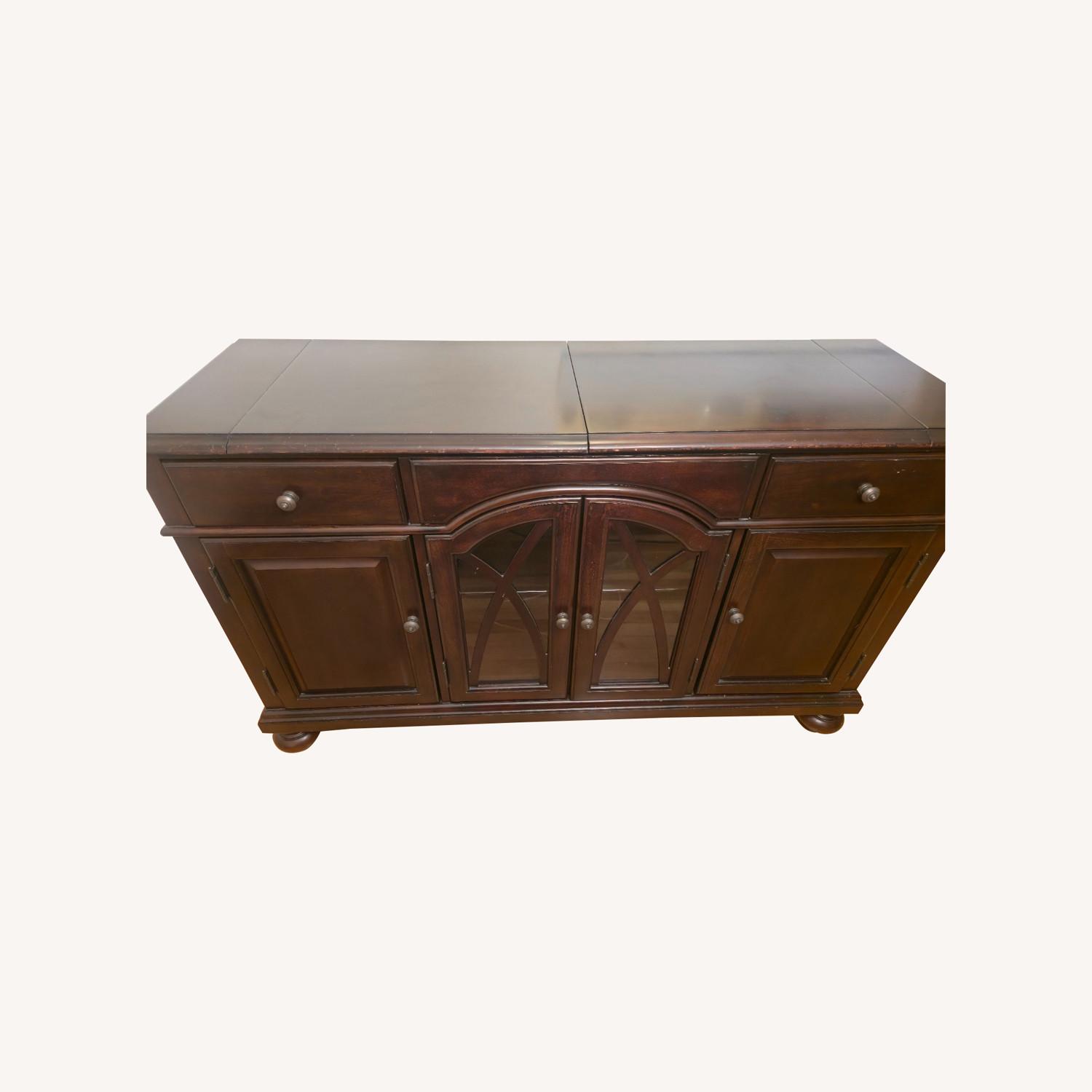 Macy's Daria Dark Brown Wood Sideboard - image-0