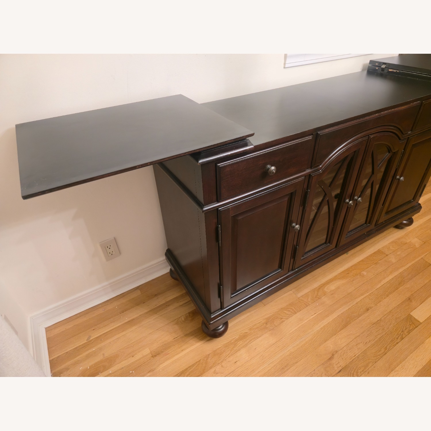 Macy's Daria Dark Brown Wood Sideboard - image-4
