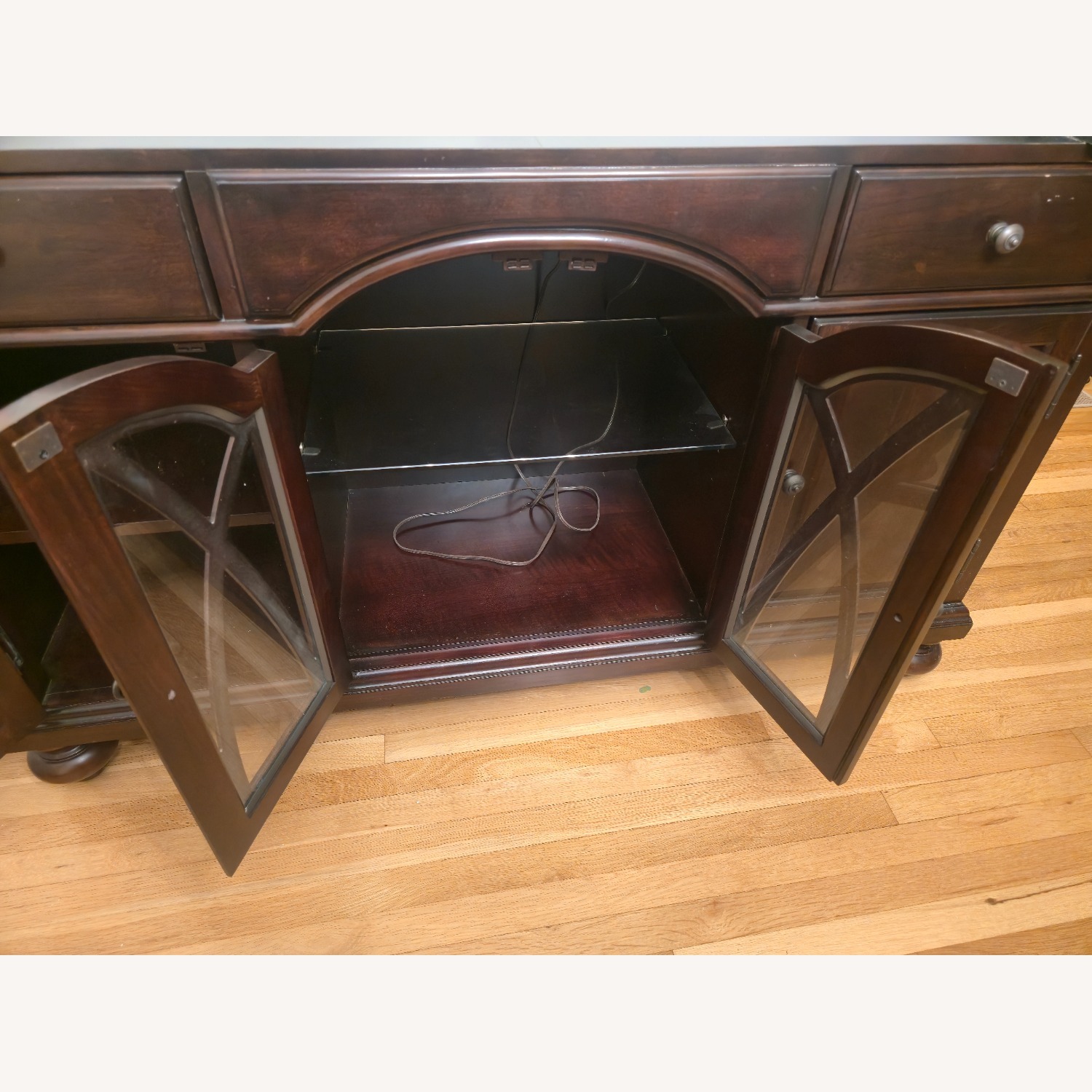 Macy's Daria Dark Brown Wood Sideboard - image-7