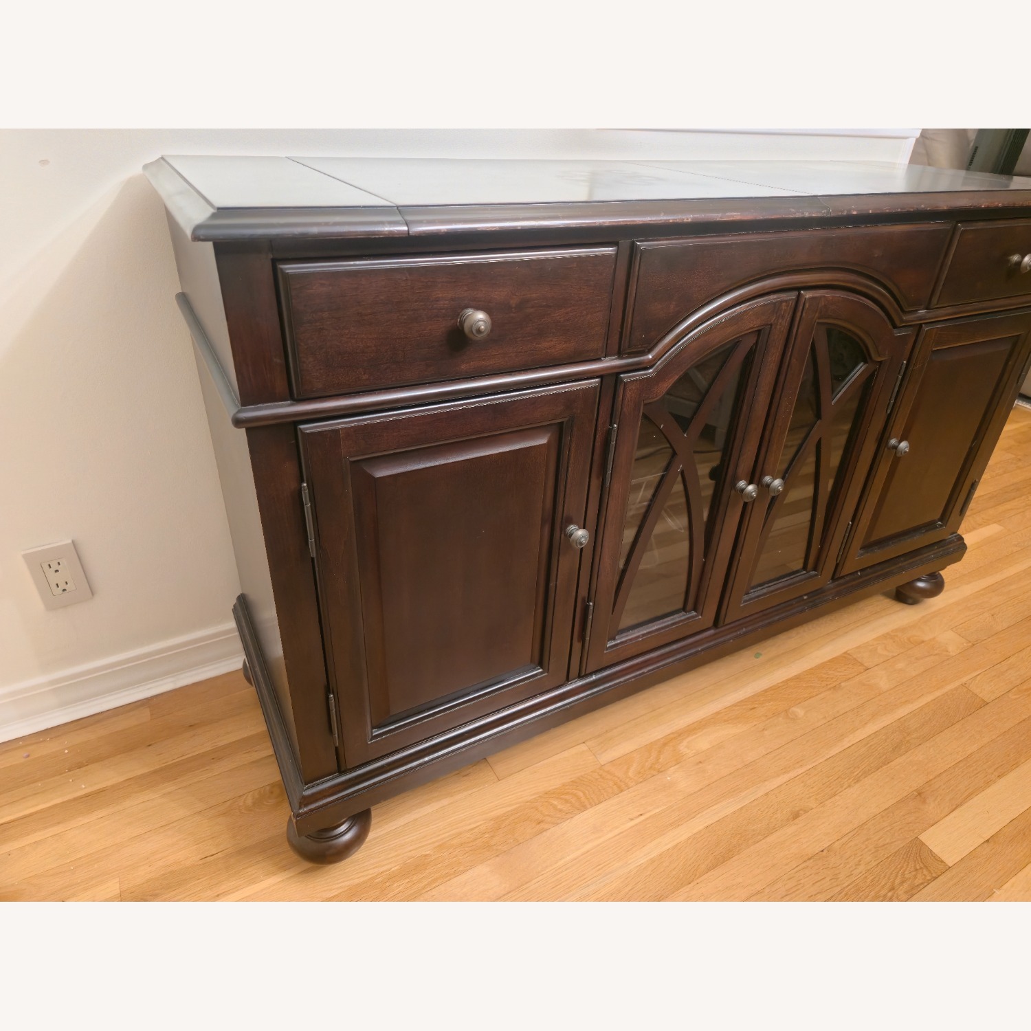 Macy's Daria Dark Brown Wood Sideboard - image-2