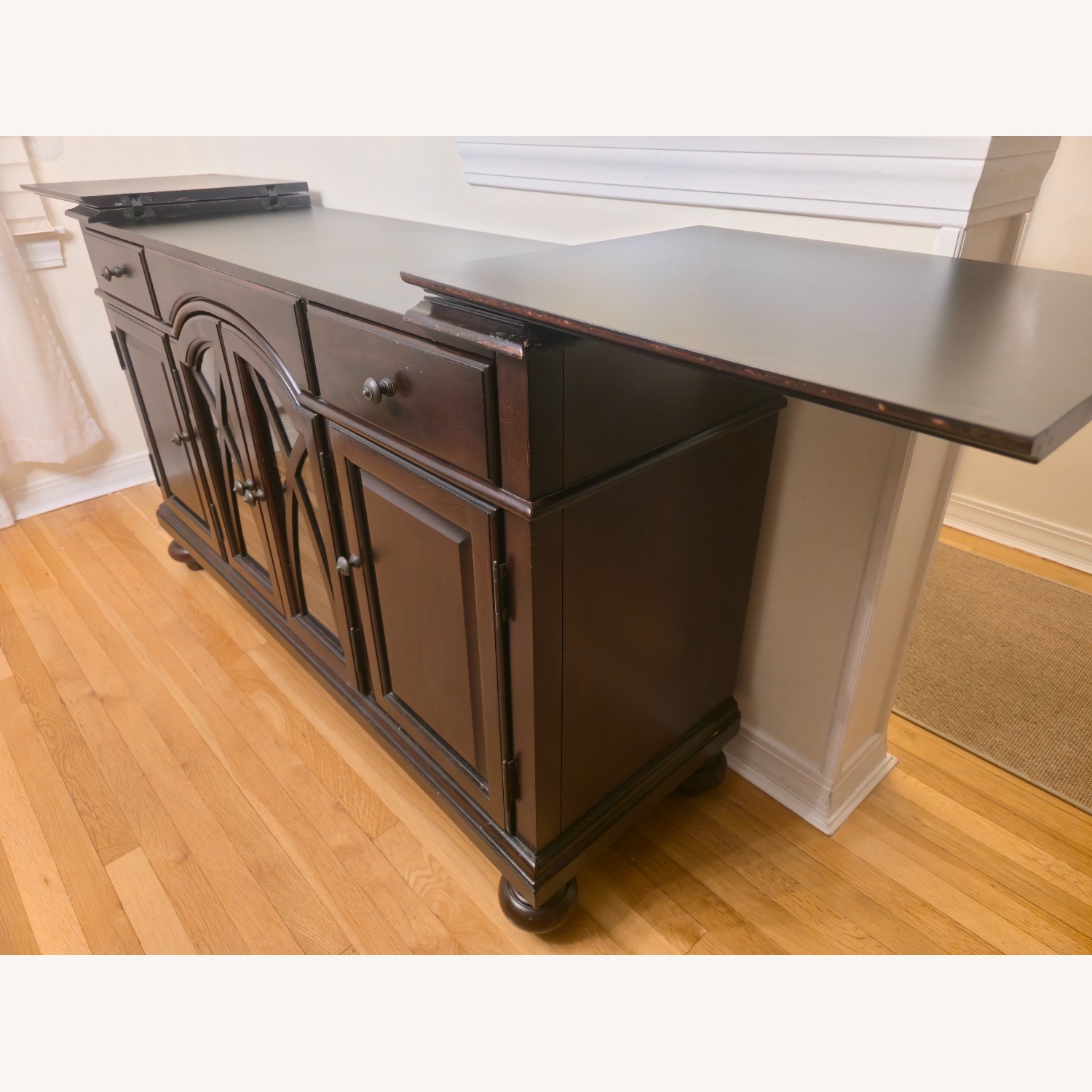 Macy's Daria Dark Brown Wood Sideboard - image-5