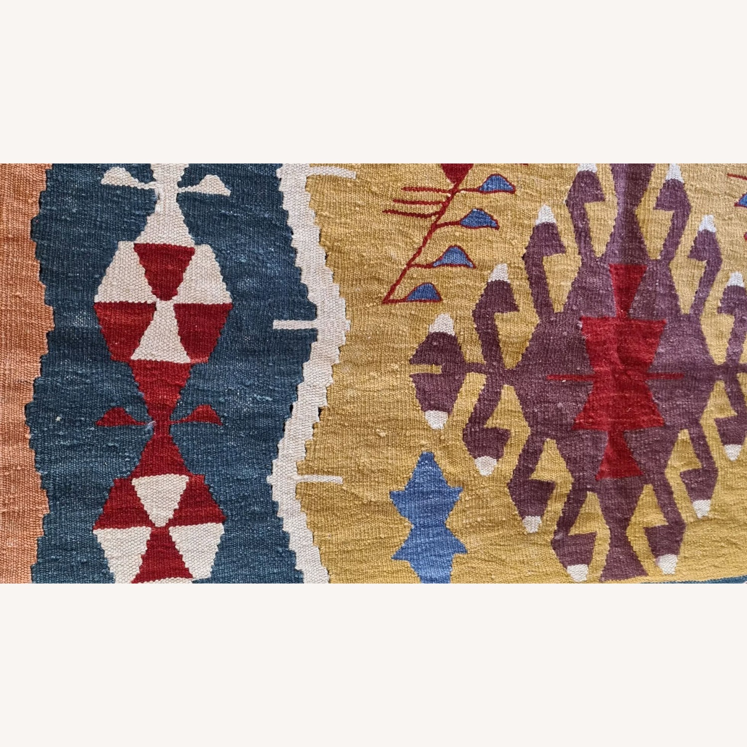 Turkish Oushak Modern Kilim Rug Small Rug 4' x 6' - image-3