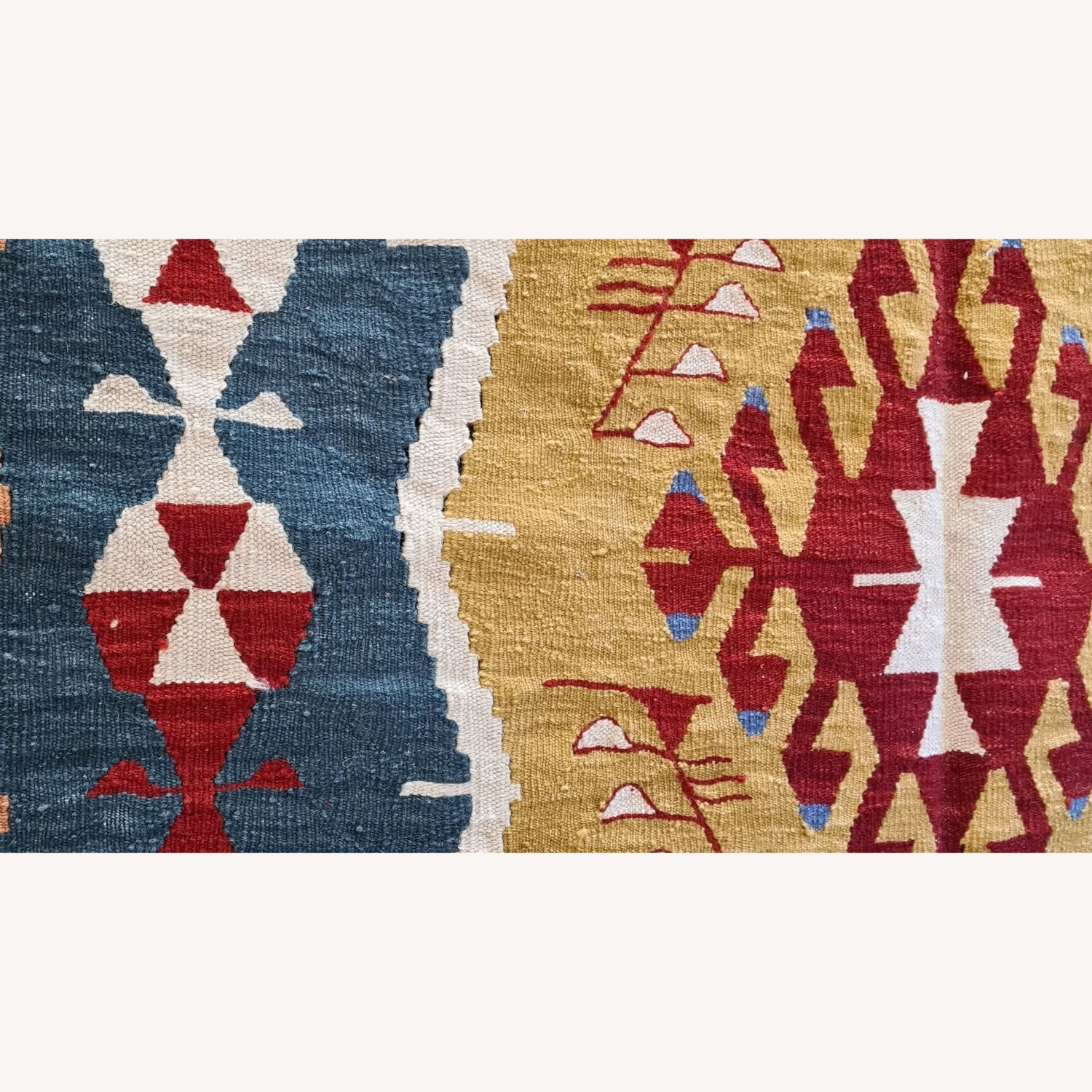 Turkish Oushak Modern Kilim Rug Small Rug 4' x 6' - image-2