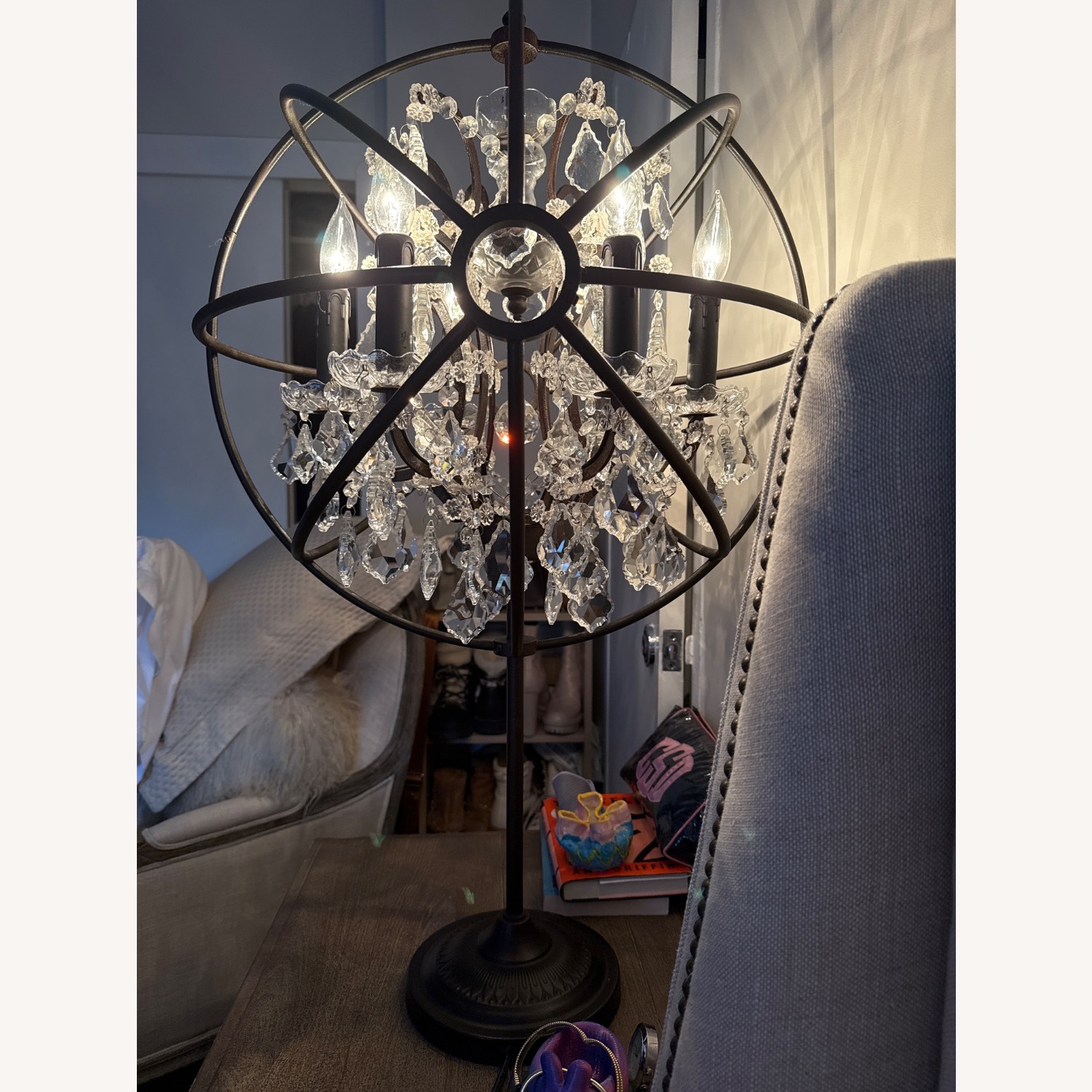 Restoration Hardware Foucaults Crystal Table Lamp - image-2