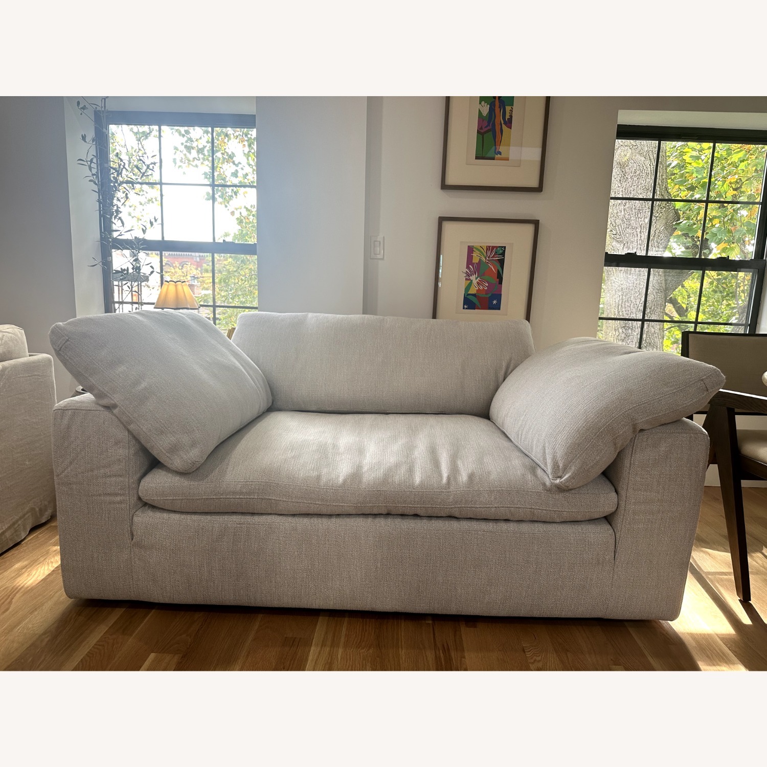 Restoration Hardware Cloud Light Gray Linen Loveseat - image-10