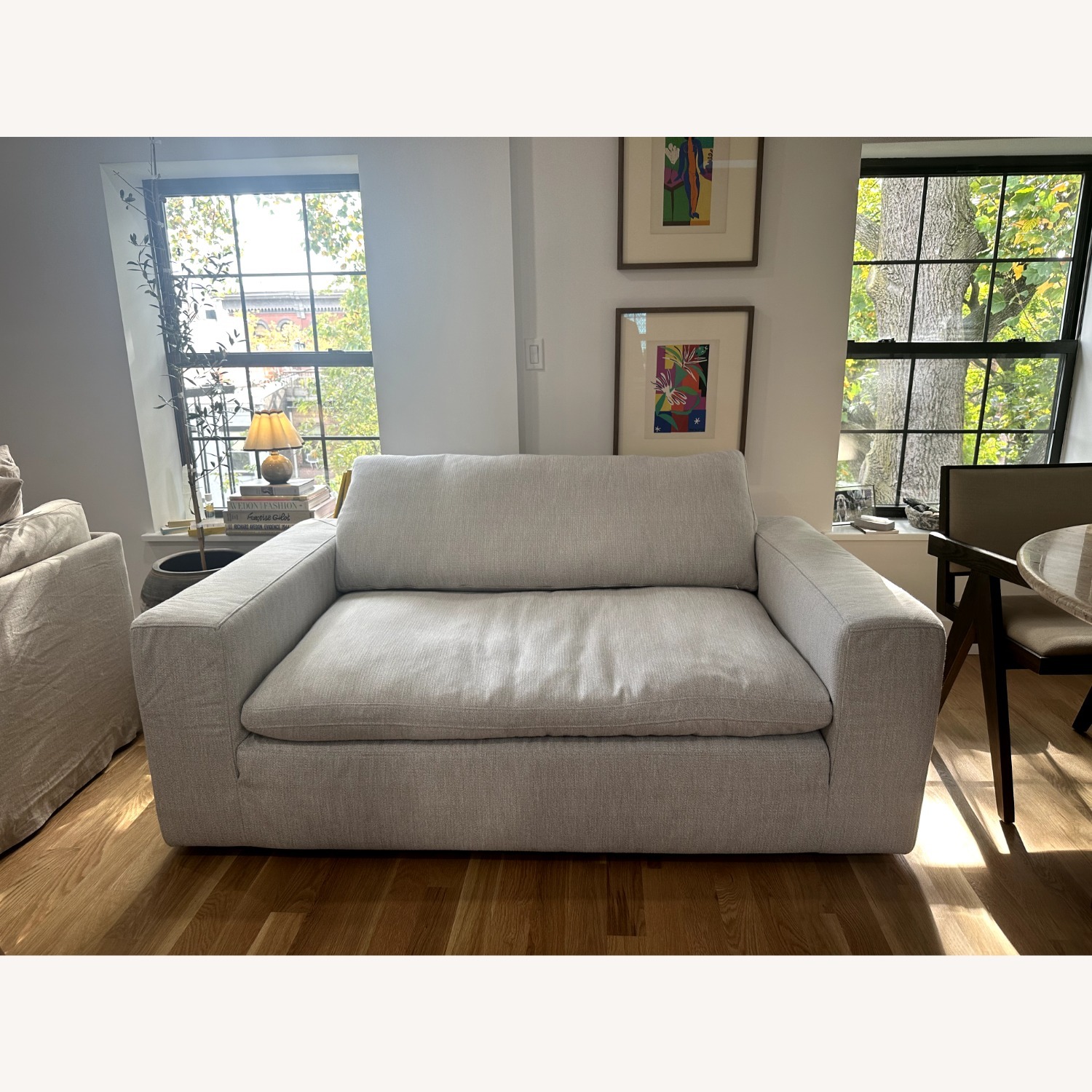 Restoration Hardware Cloud Light Gray Linen Loveseat - image-6