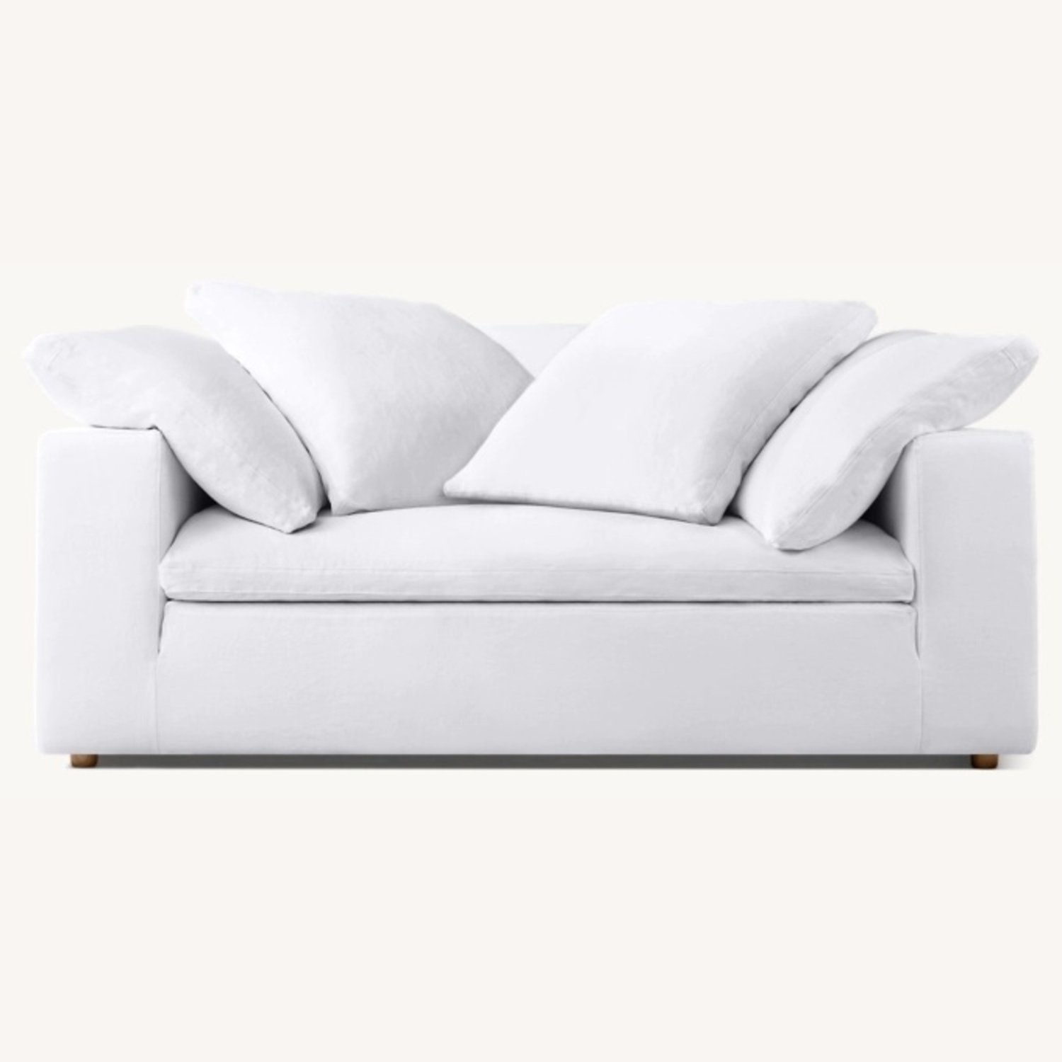Restoration Hardware Cloud Light Gray Linen Loveseat - image-0