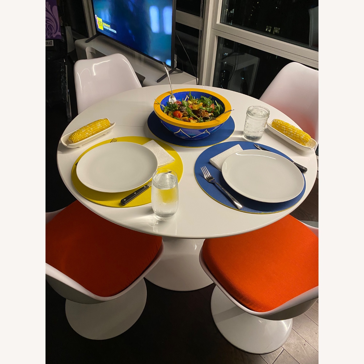 Tulip Table White Dining Table + Chairs - image-1