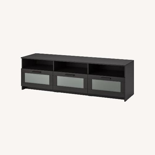 Used IKEA Brimnes Black Wood Media Storage for sale on AptDeco