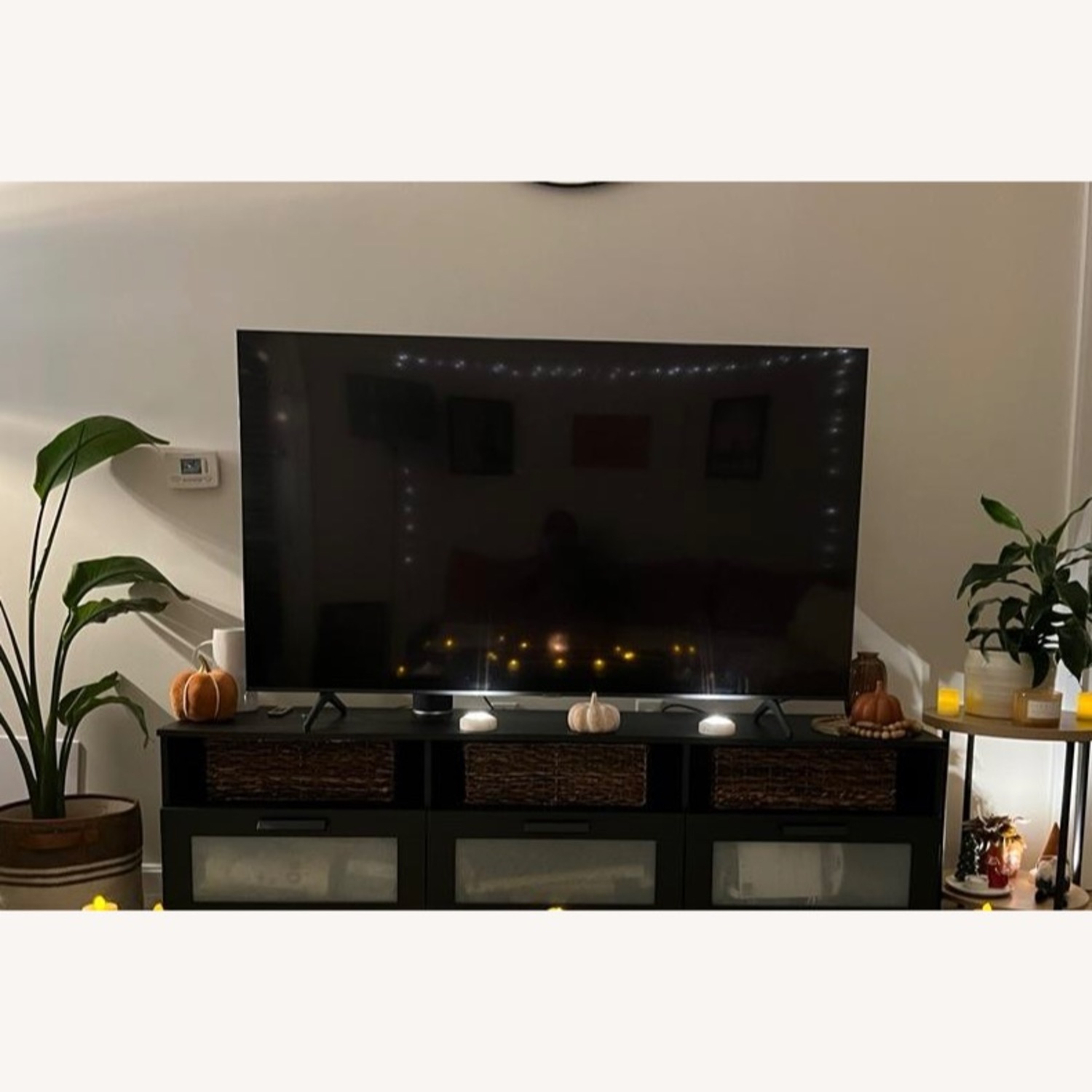 IKEA Brimnes Black Wood Media Storage - image-1