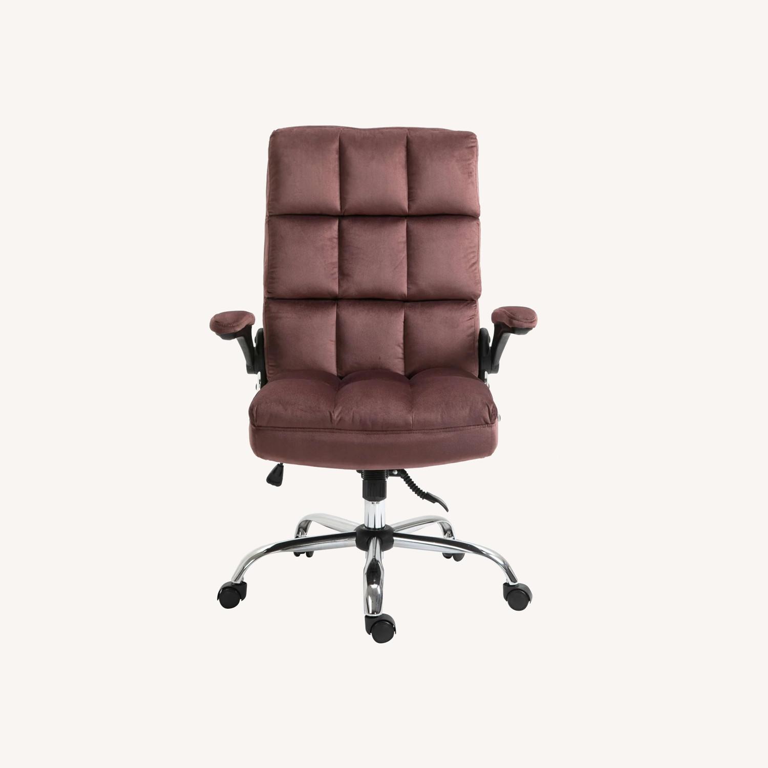 Amazon Dark Brown Leather Office Chair - image-0