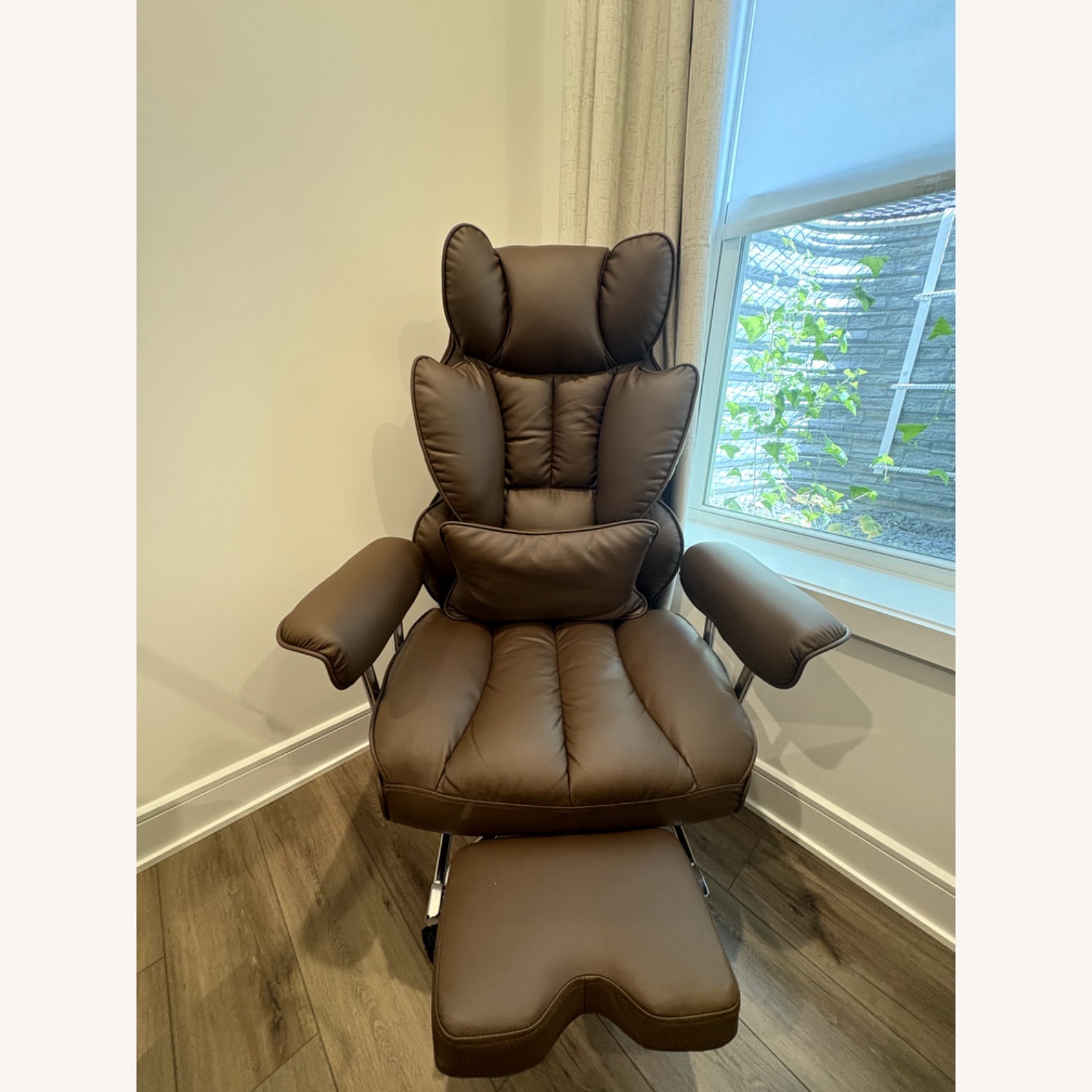 Amazon Dark Brown Leather Office Chair - image-2