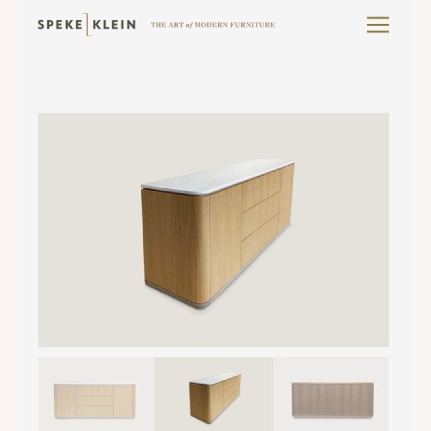 Speke Klein Contour Wood Sideboard with Stone Top - image-4