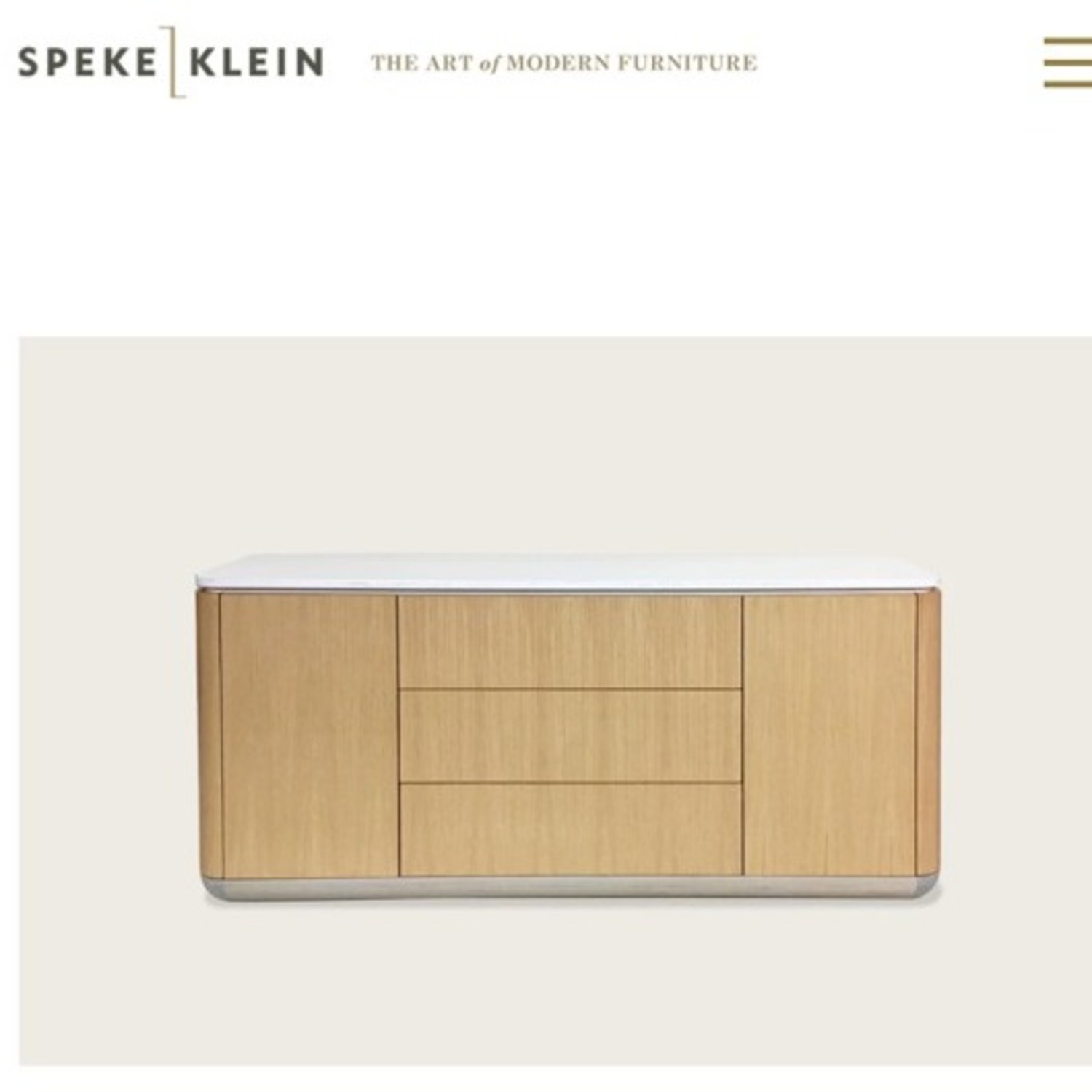 Speke Klein Contour Wood Sideboard with Stone Top - image-1