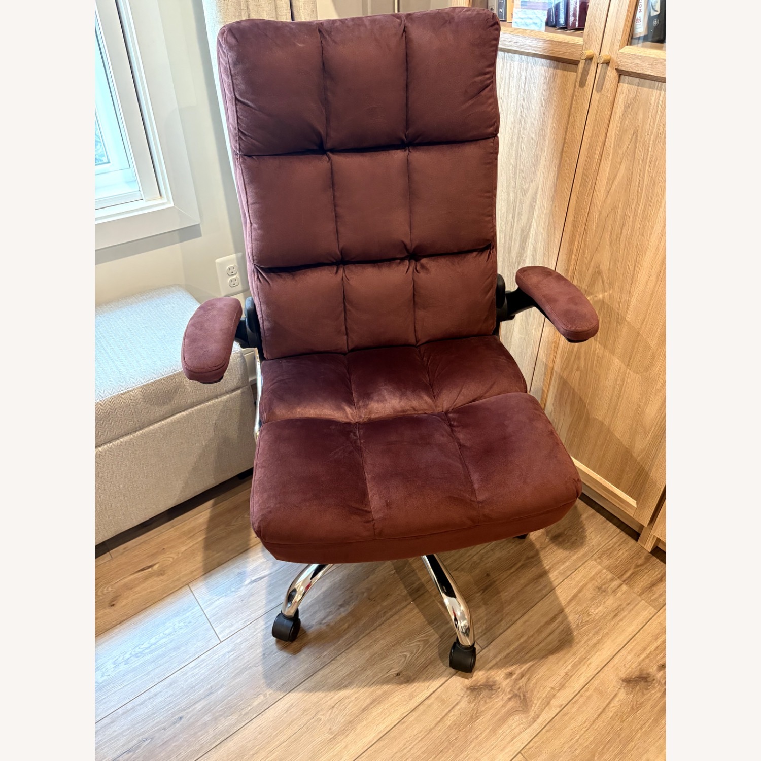 Wayfair Purple Fabric Office Chair - image-3