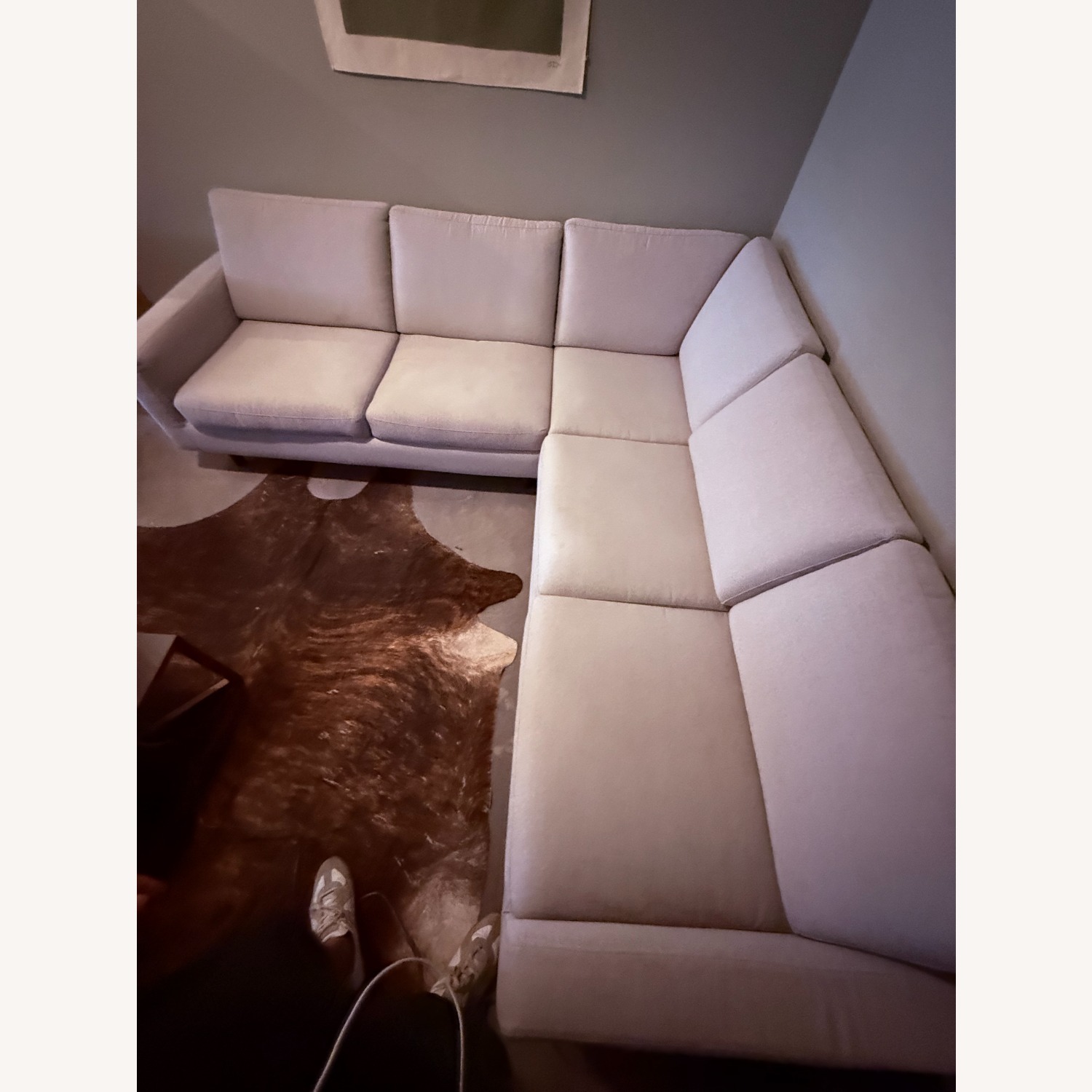 EQ3 Replay Light Gray Fabric 2 Piece Sectional - image-6