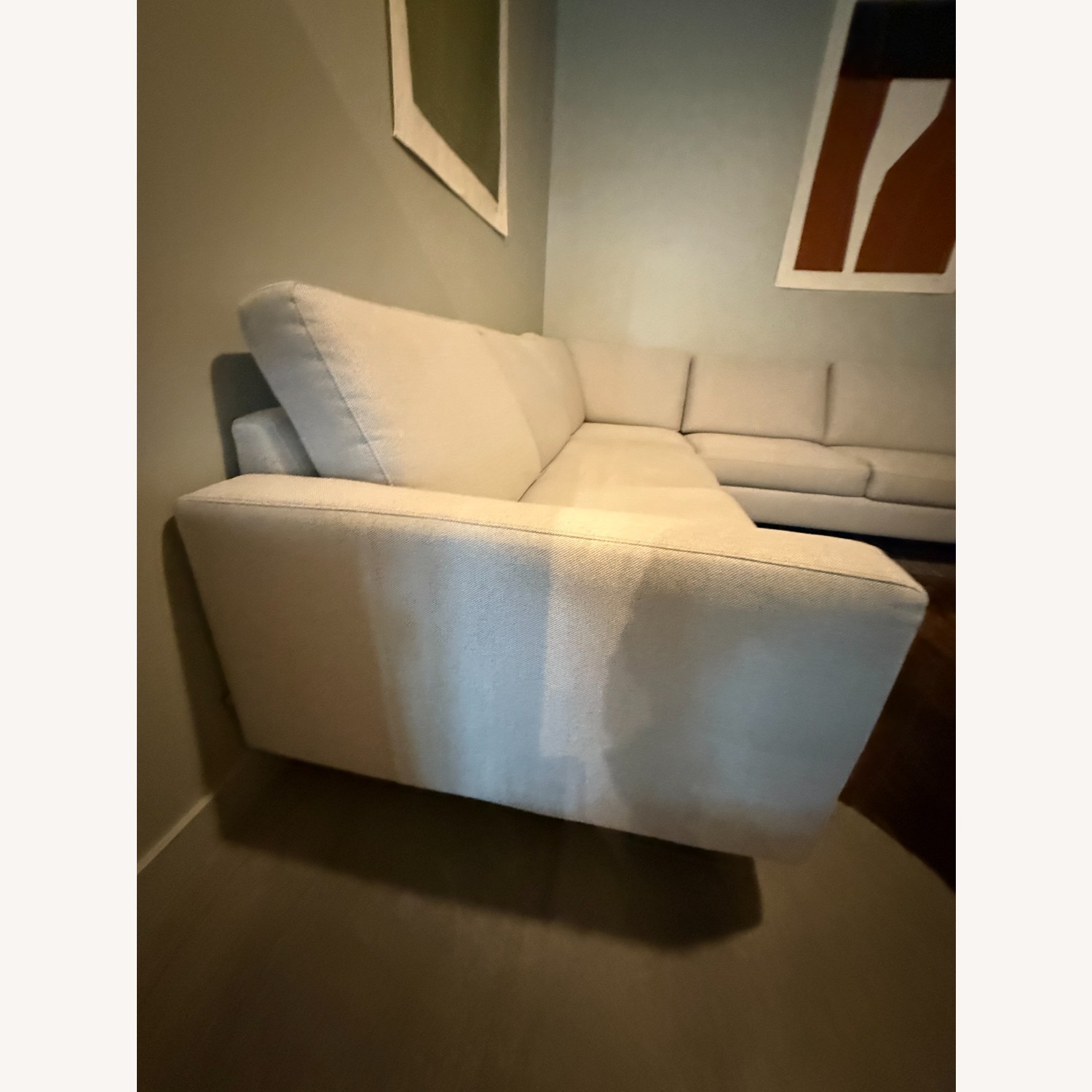 EQ3 Replay Light Gray Fabric 2 Piece Sectional - image-4