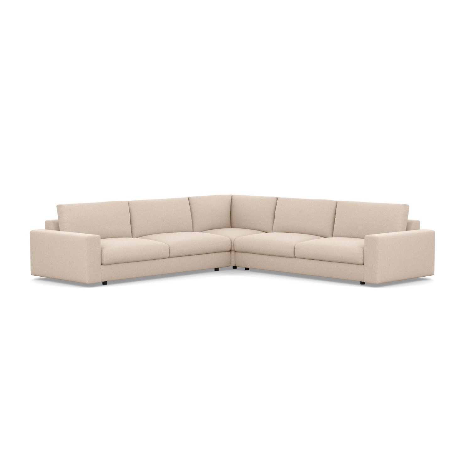 EQ3 Replay Light Gray Fabric 2 Piece Sectional - image-7