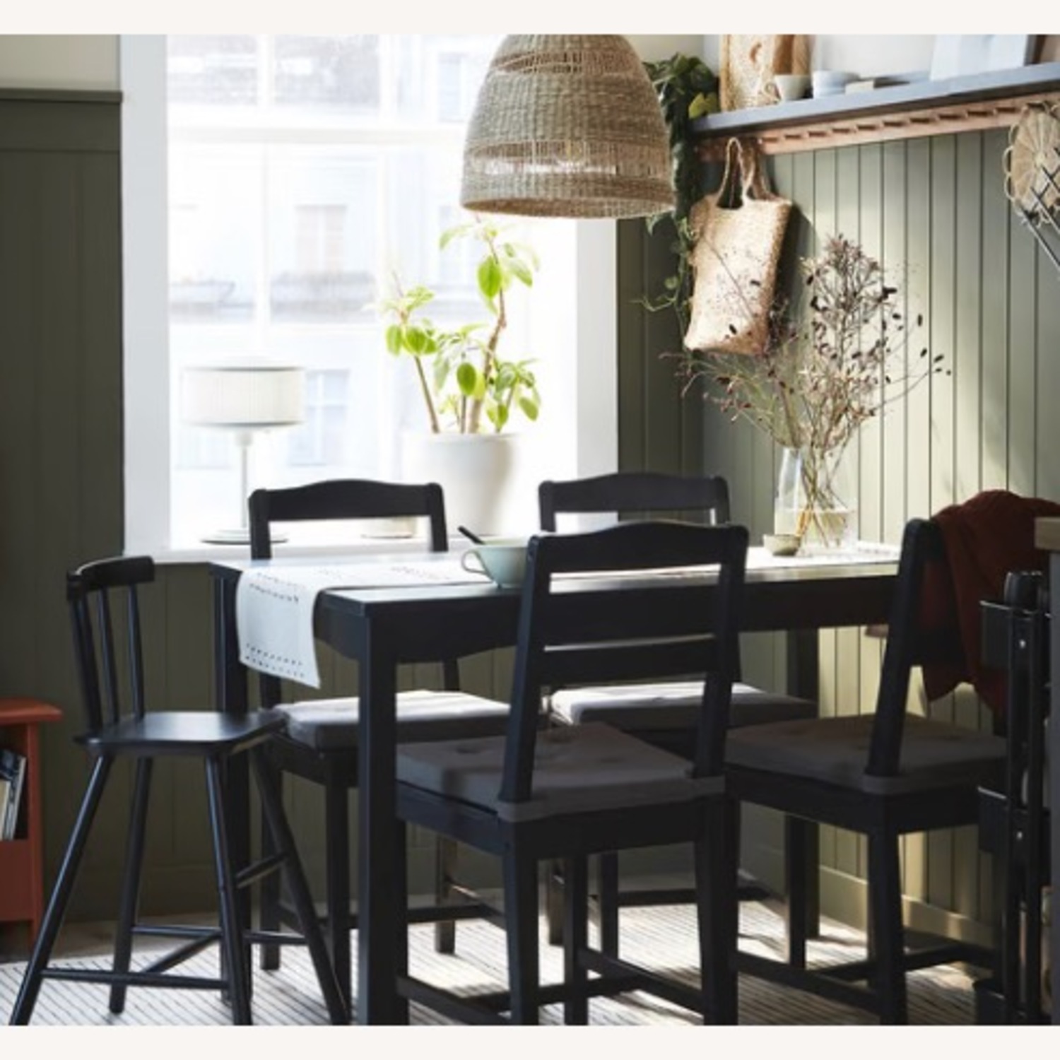 IKEA Hagernas Black Wood Dining Set - image-2