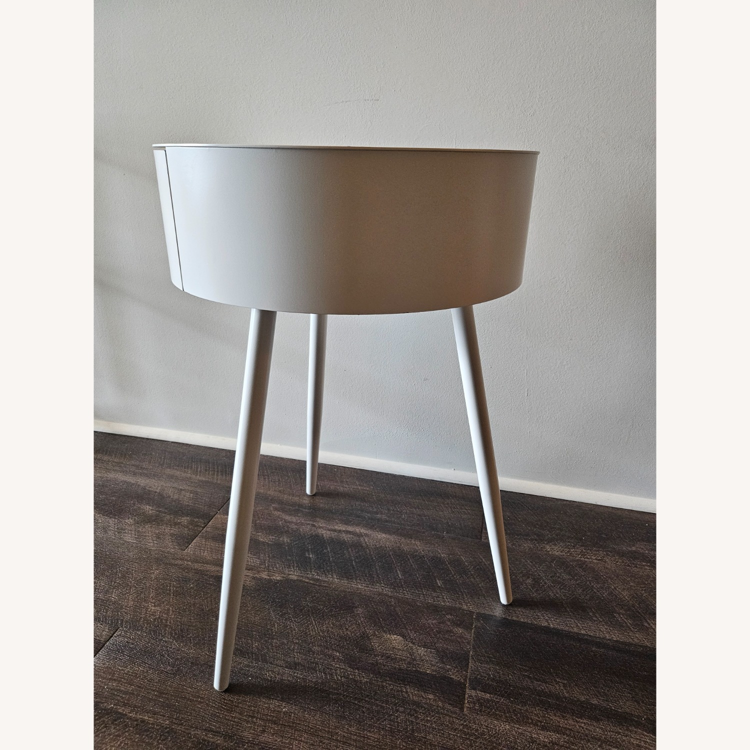 West Elm Mitzi White Metal Side Table - image-3