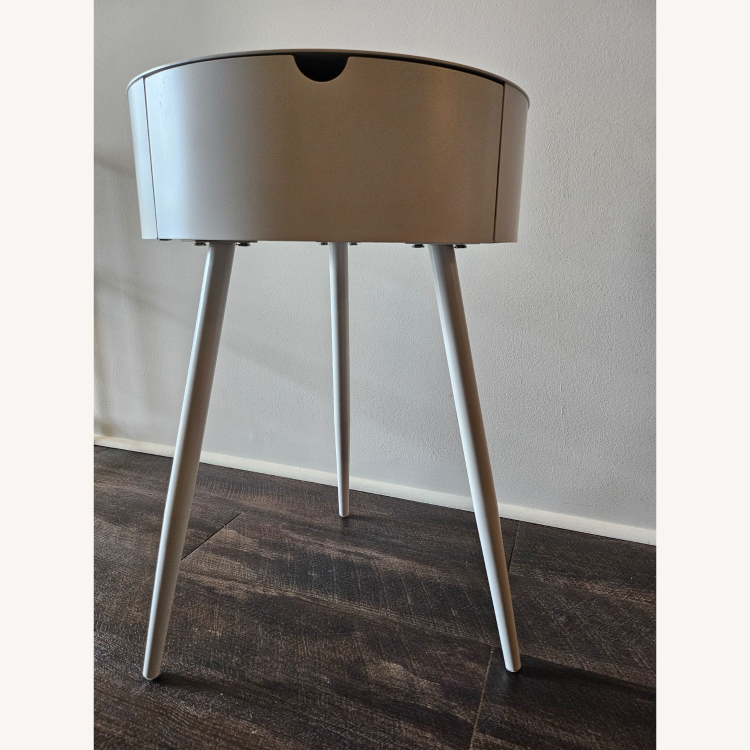 West Elm Mitzi White Metal Side Table - image-2