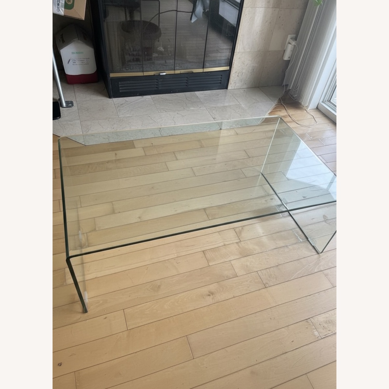 Pot Transparent Table Transparent Glass Coffee Table - AptDeco