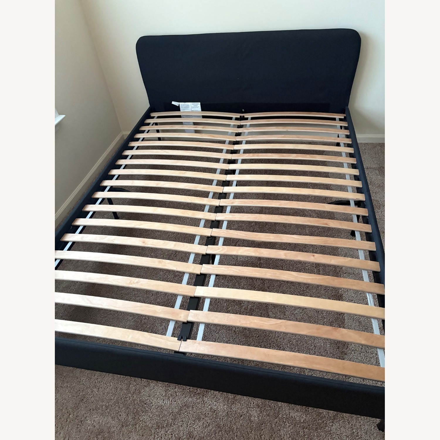 IKEA SLATTUM Dark Gray Queen Bed - image-2