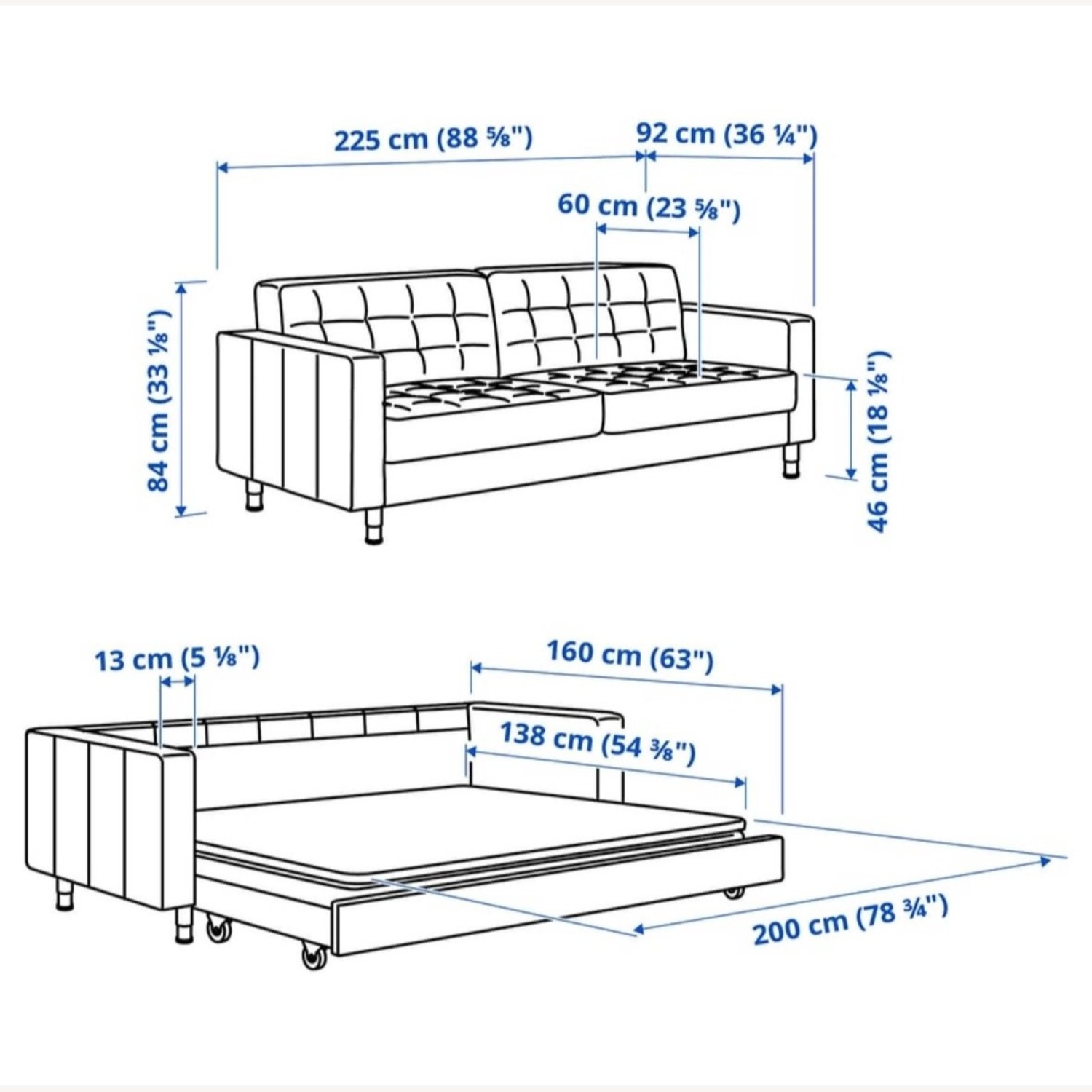 IKEA LANDSKRONA Dark Gray 3+ Seater Sofa - image-5