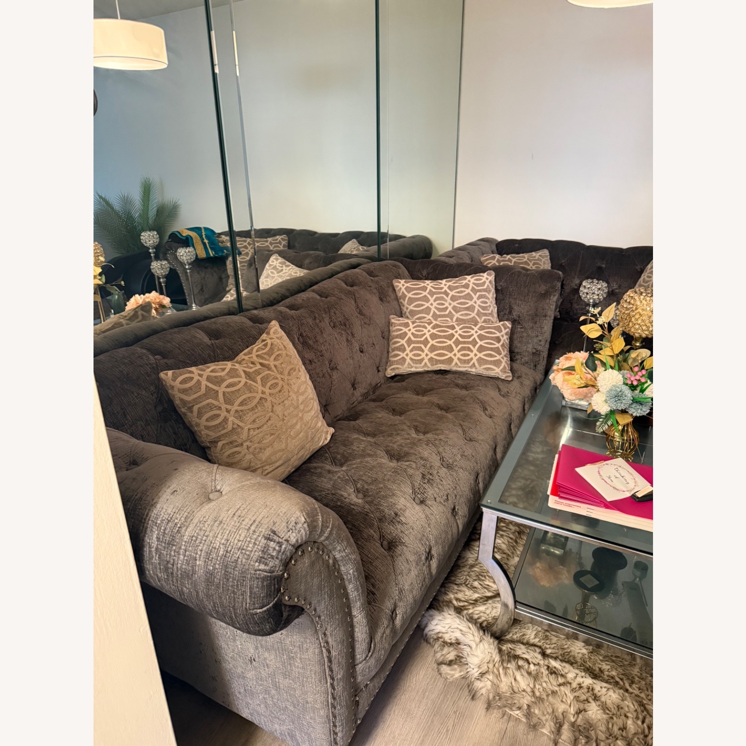 Dark Gray 3+ Seater Sofa - image-1