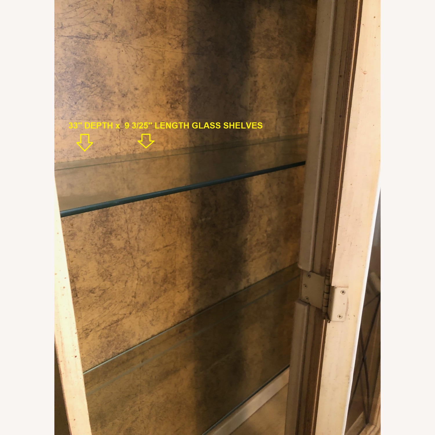 Vintage Carved Wood Lighted China Cabinet Hutch - image-8