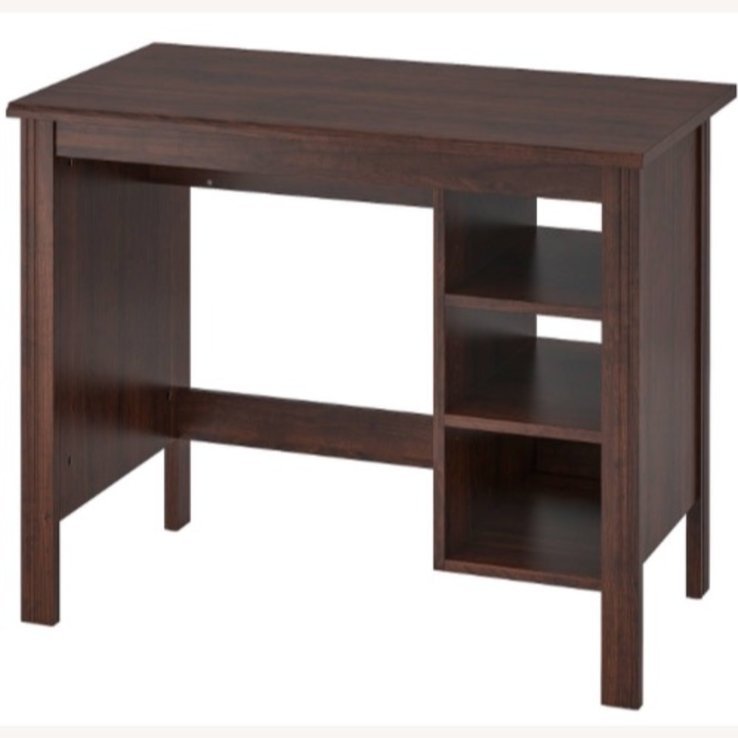 IKEA BRUSALI Dark Brown Wood Desk - image-3