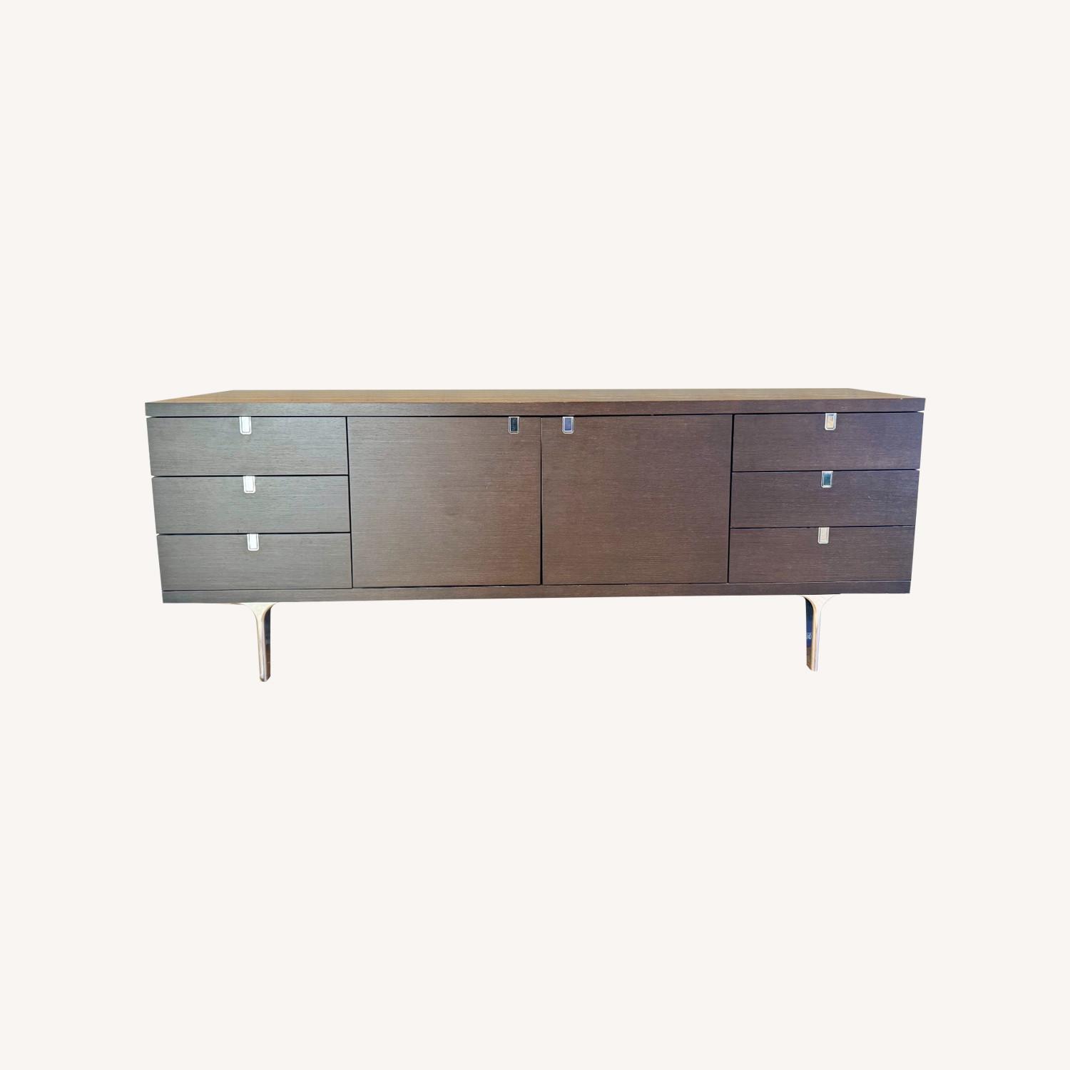 Potocco Dark Brown Wood Sideboard - image-0