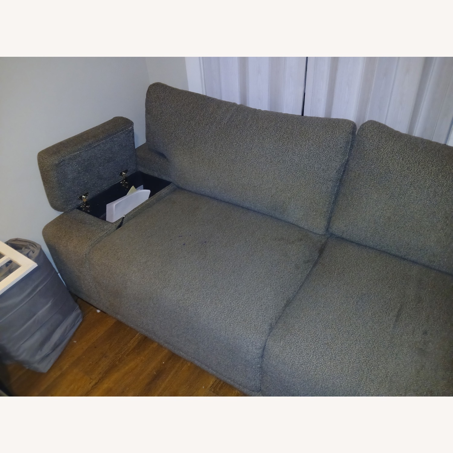 Ashley Furniture Light Gray Fabric 3+ Seater Sofa - image-3