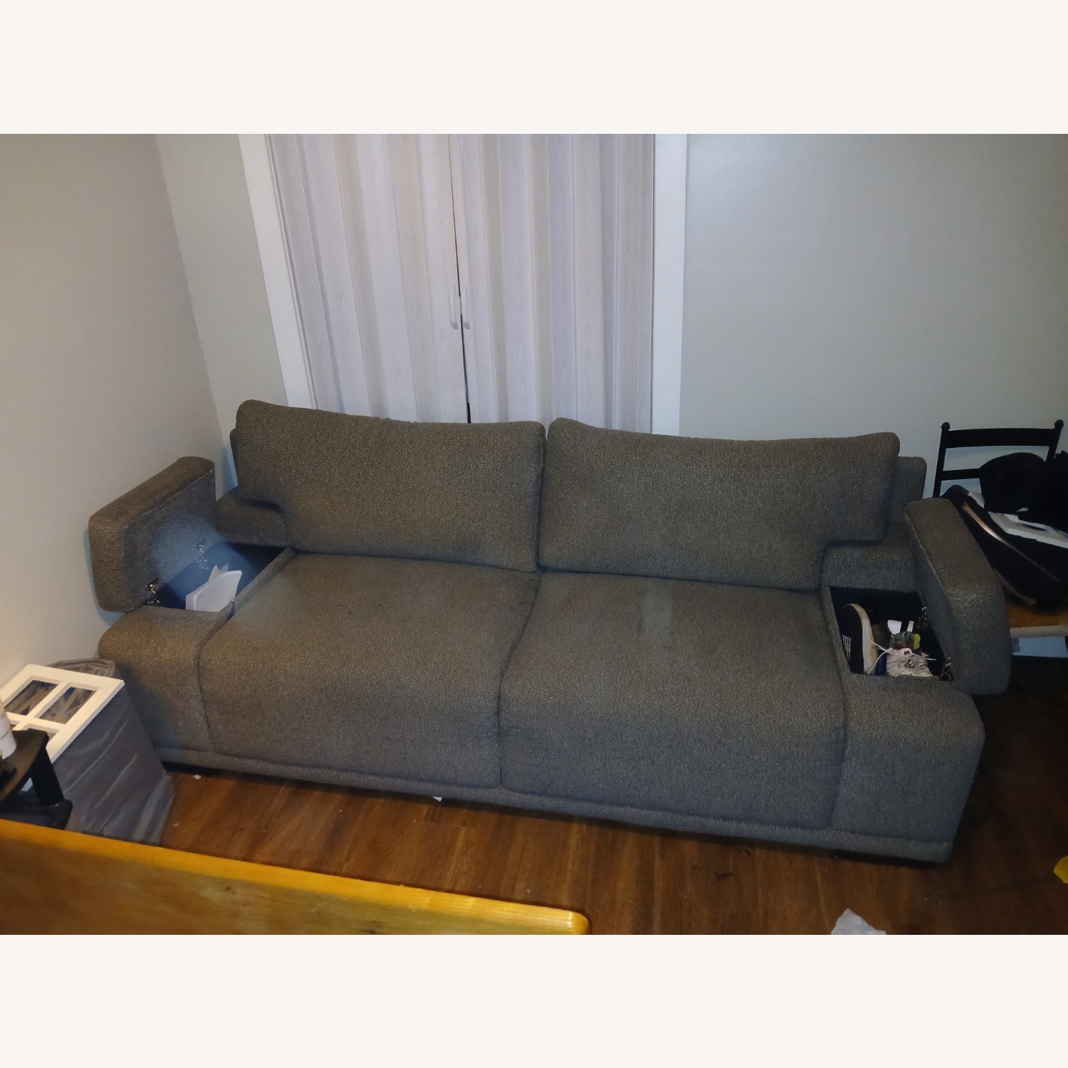 Ashley Furniture Light Gray Fabric 3+ Seater Sofa - image-4