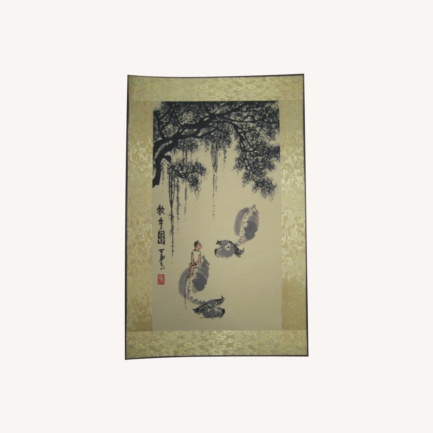 Boy In Water on Animal  li Keran - image-0