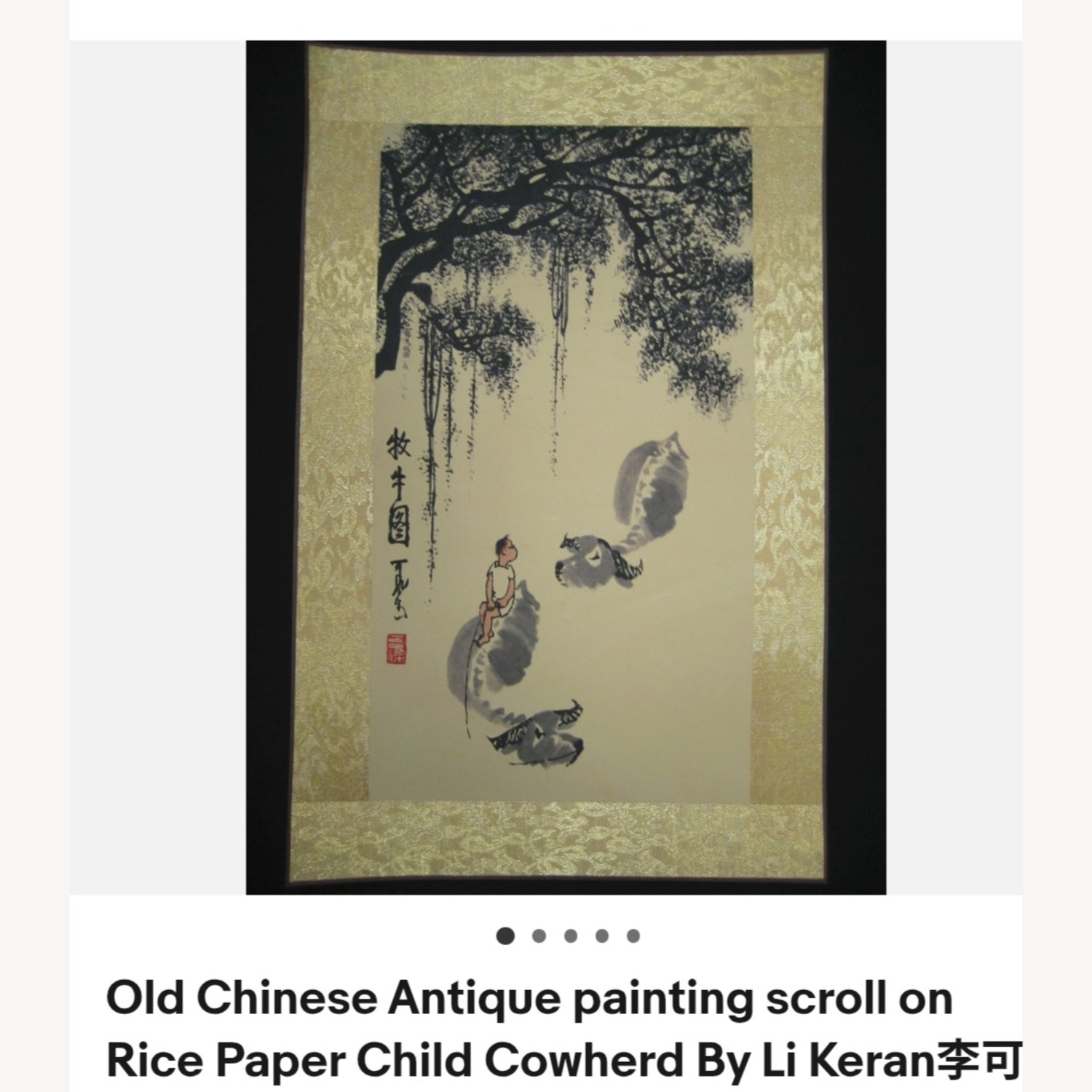 Boy In Water on Animal  li Keran - image-2