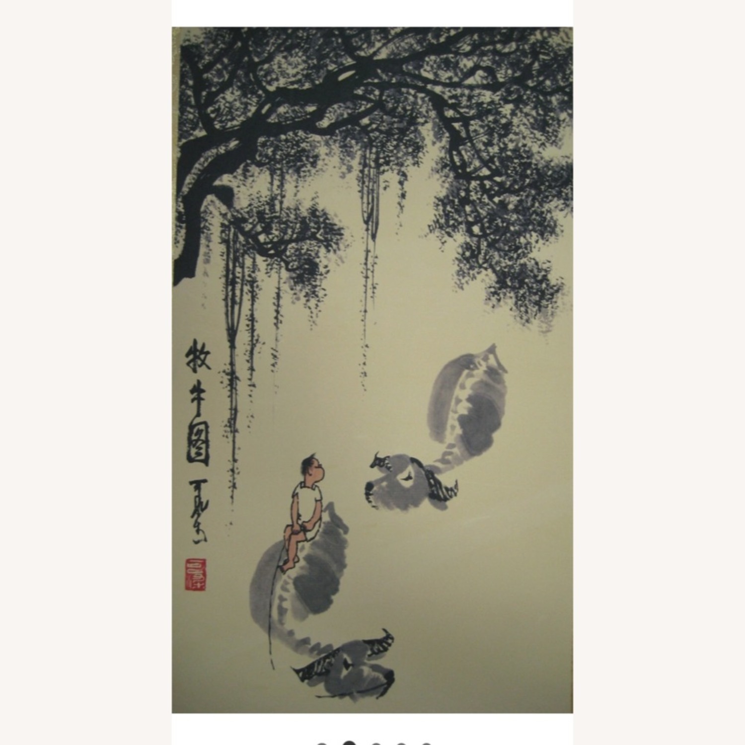 Boy In Water on Animal  li Keran - image-3