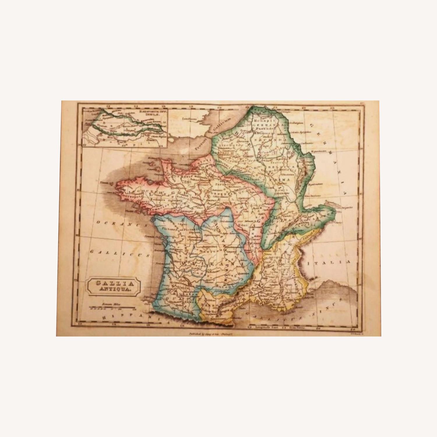 Rich Colors Antique 1800 French Map - image-0