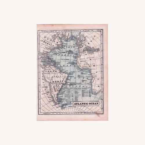 Used Vintage/Antique Finds Map 1800 Wall Decor for sale on AptDeco