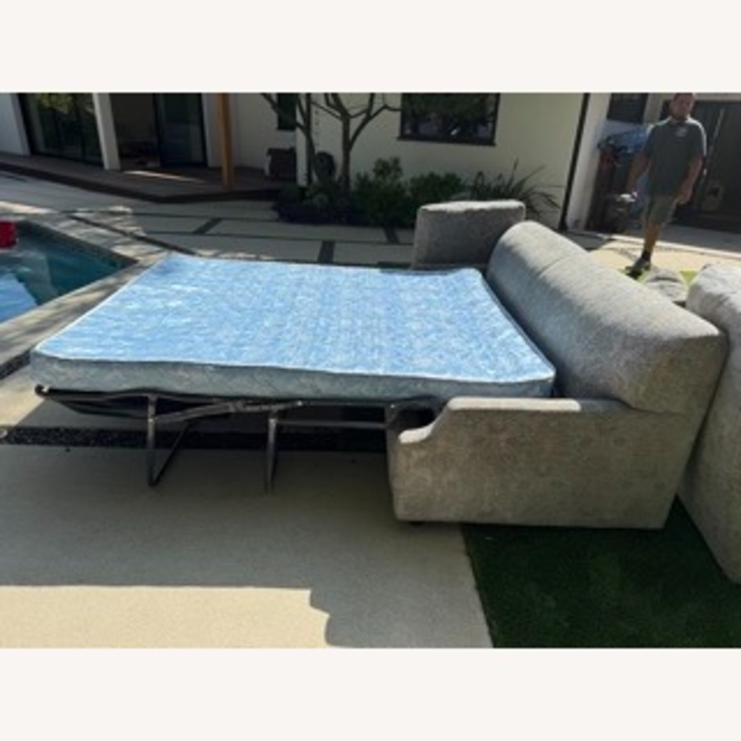 CISCO Brothers Club Style Gray/Cream Sleeper Sofa - image-2