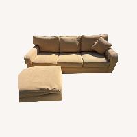 Ethan Allen Bennett 3 Seat Sofa and Ottoman