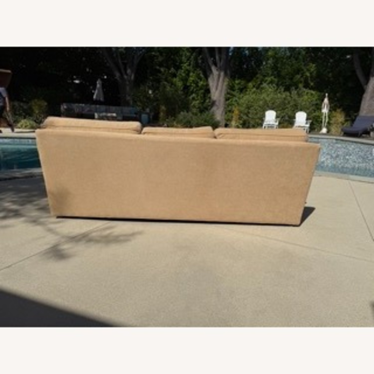 Ethan Allen Bennett 3 Seat Sofa and Ottoman - image-5