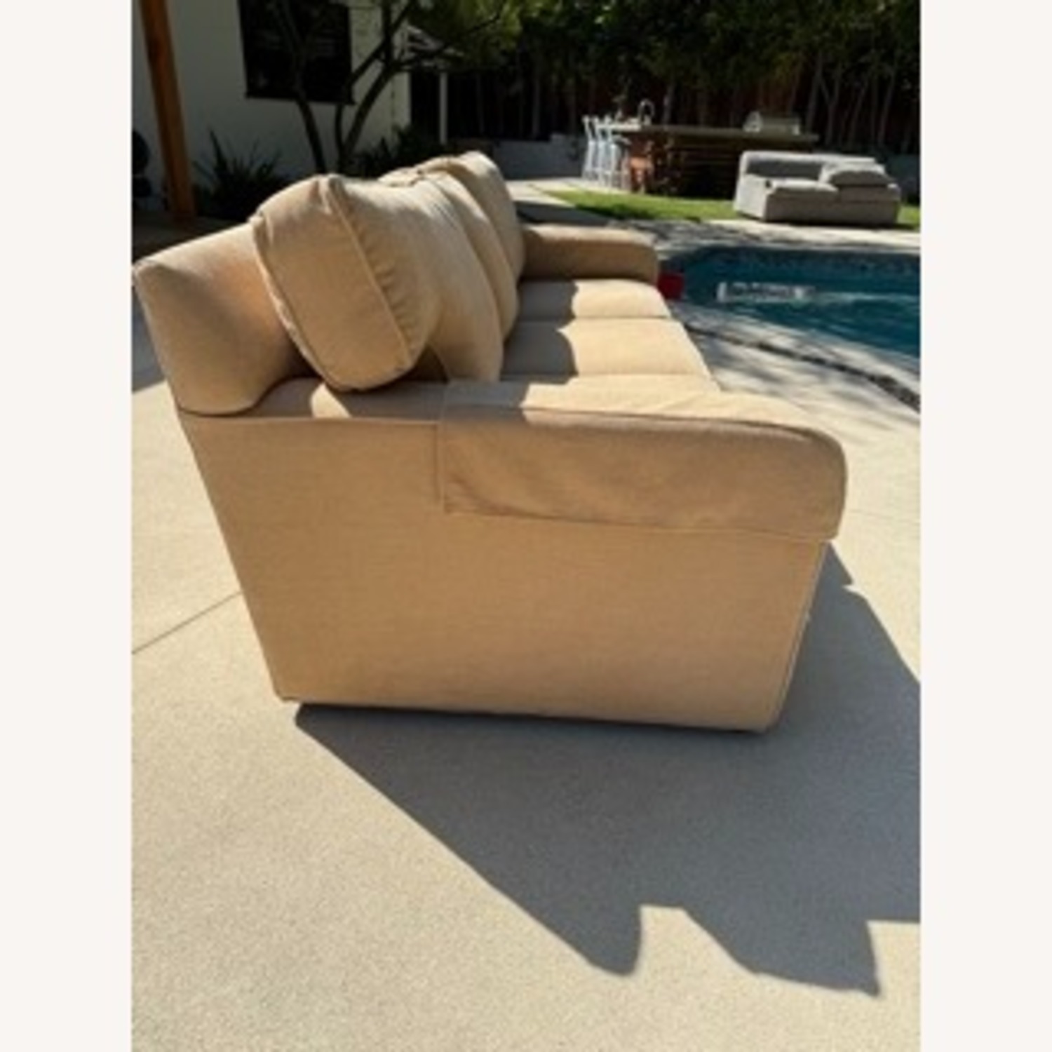 Ethan Allen Bennett 3 Seat Sofa and Ottoman - image-4