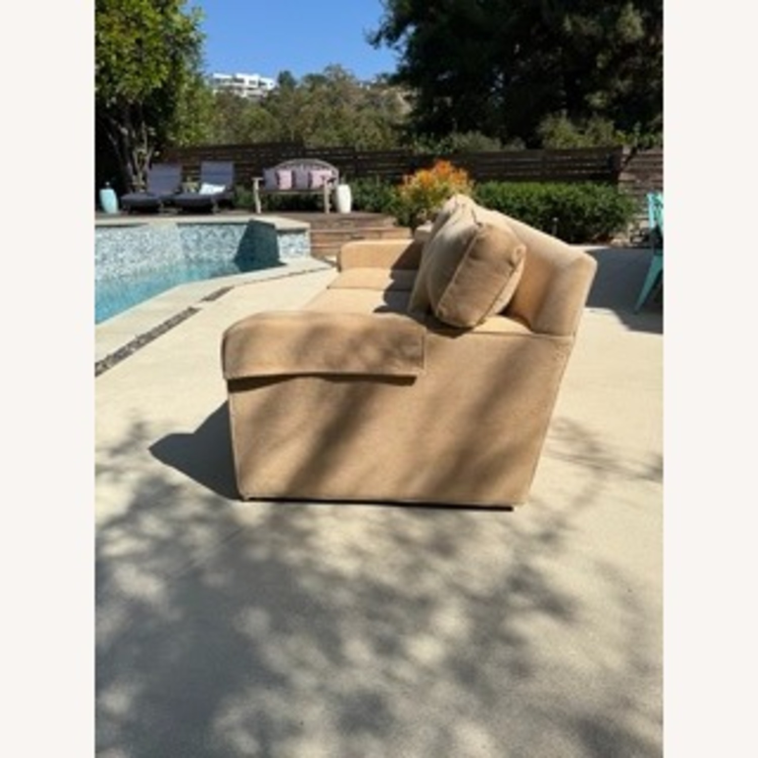 Ethan Allen Bennett 3 Seat Sofa and Ottoman - image-6